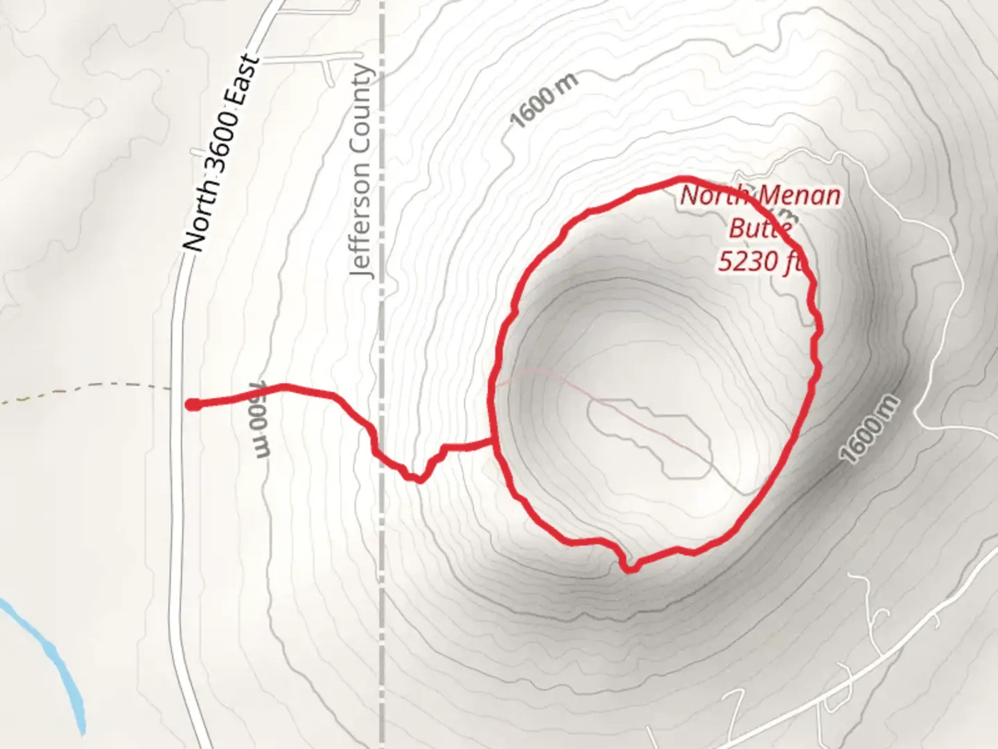 An image depicting the trail Menan Butte Rim Loop Trail and its surrounding area.