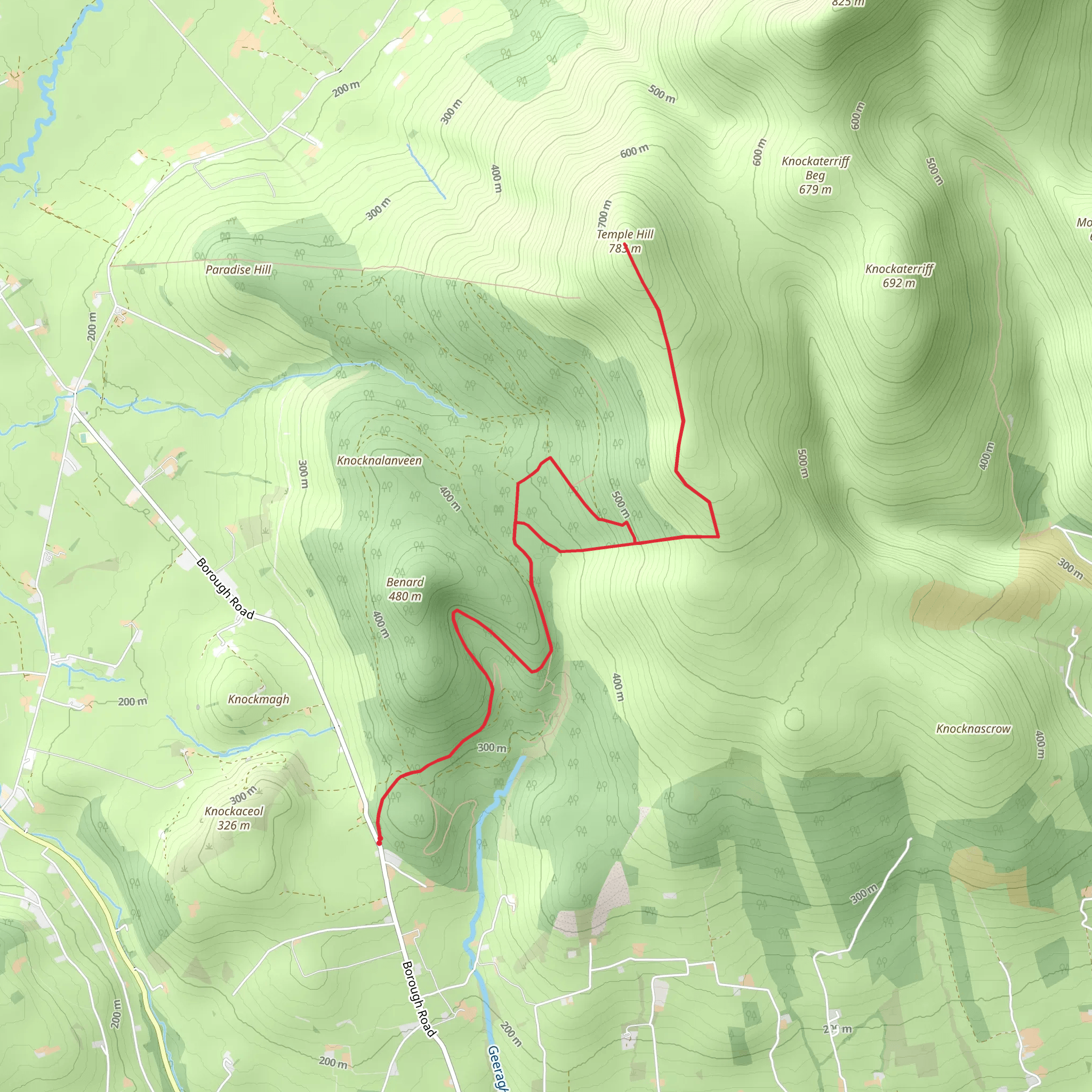 Temple Hill mobile static map