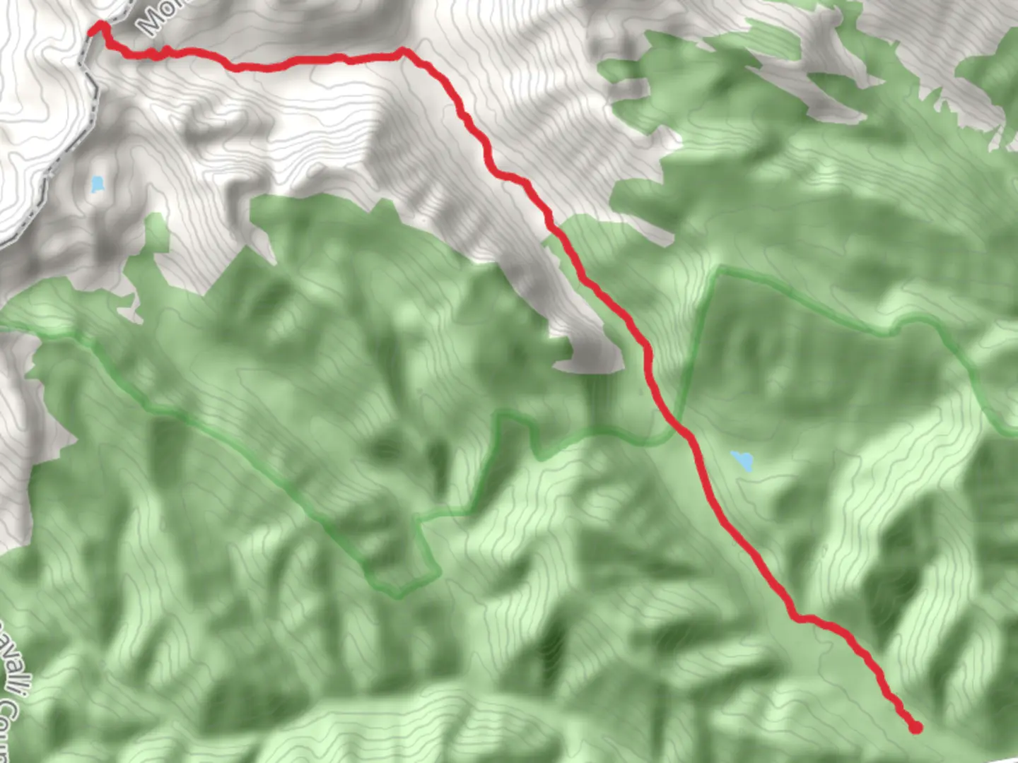 An image depicting the trail Watchtower Creek Trail and its surrounding area.