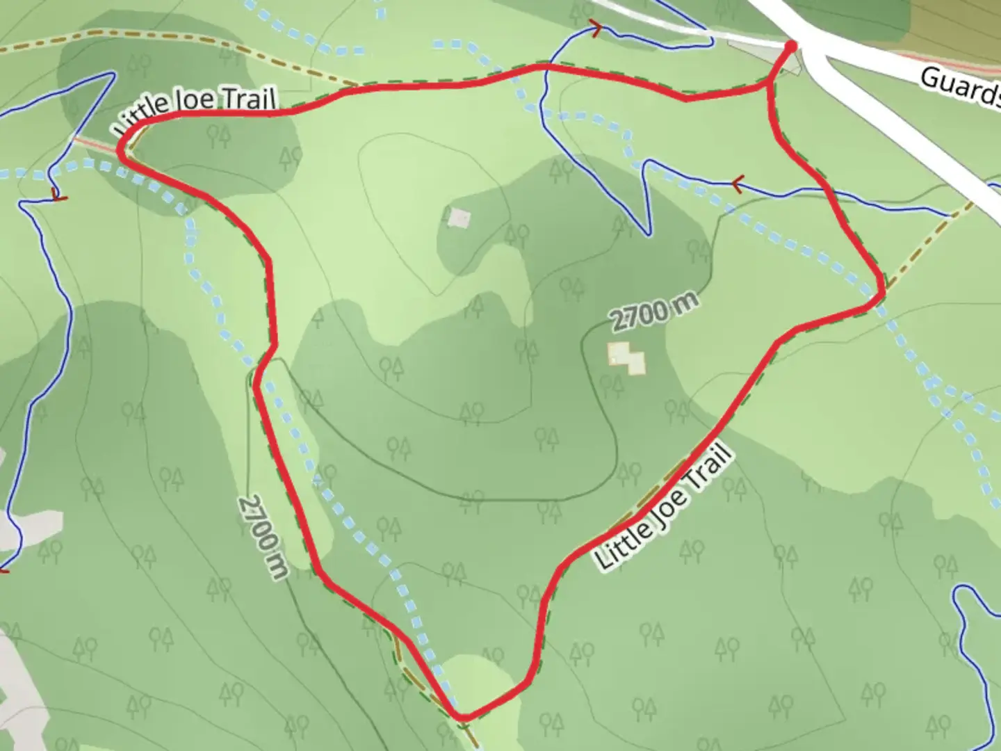 An image depicting the trail Little Joe Loop Trail and its surrounding area.