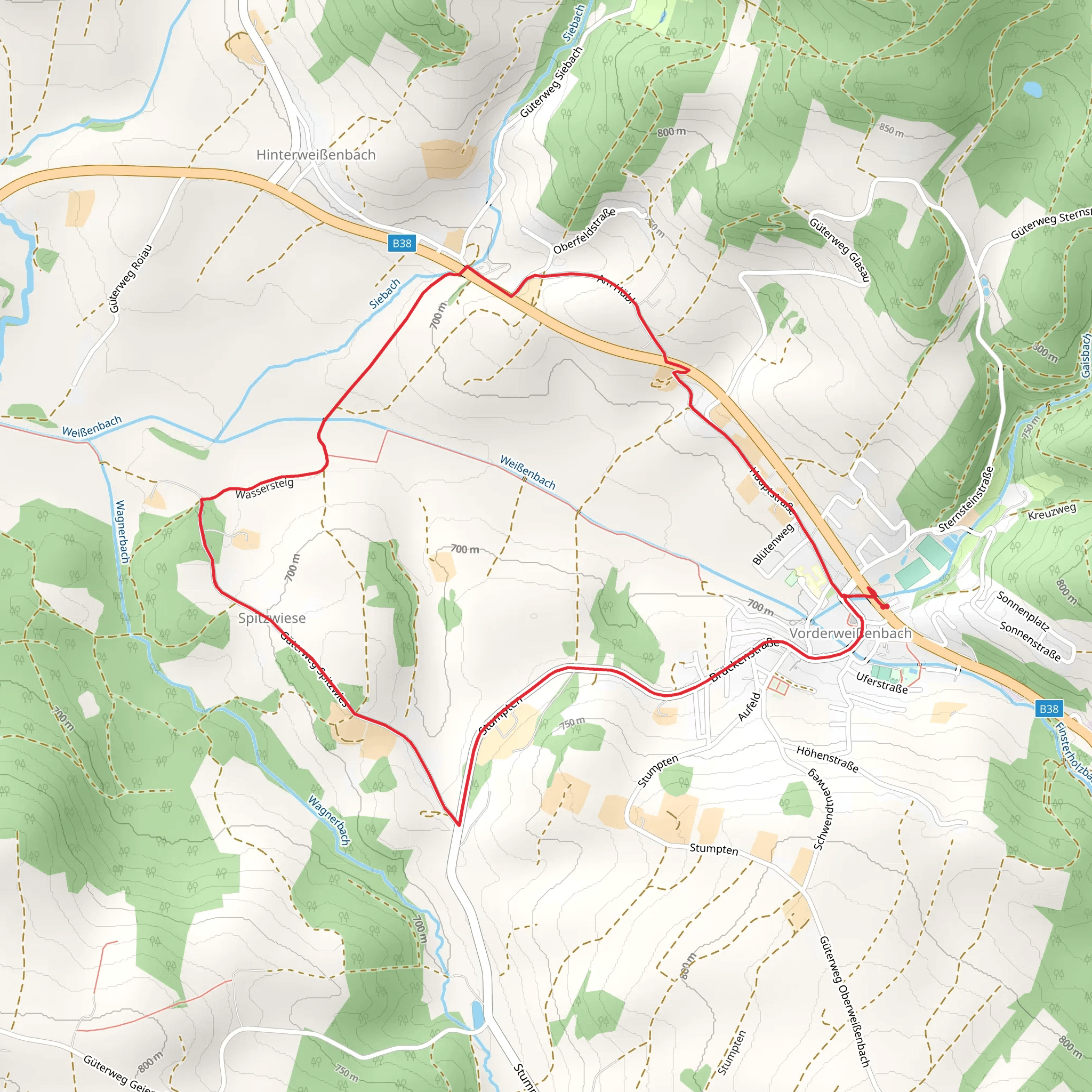 Spitzwies - Wanderweg - 42 mobile static map