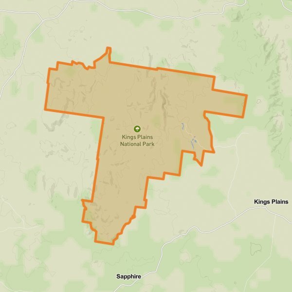 Kings Plains National Park mobile static map