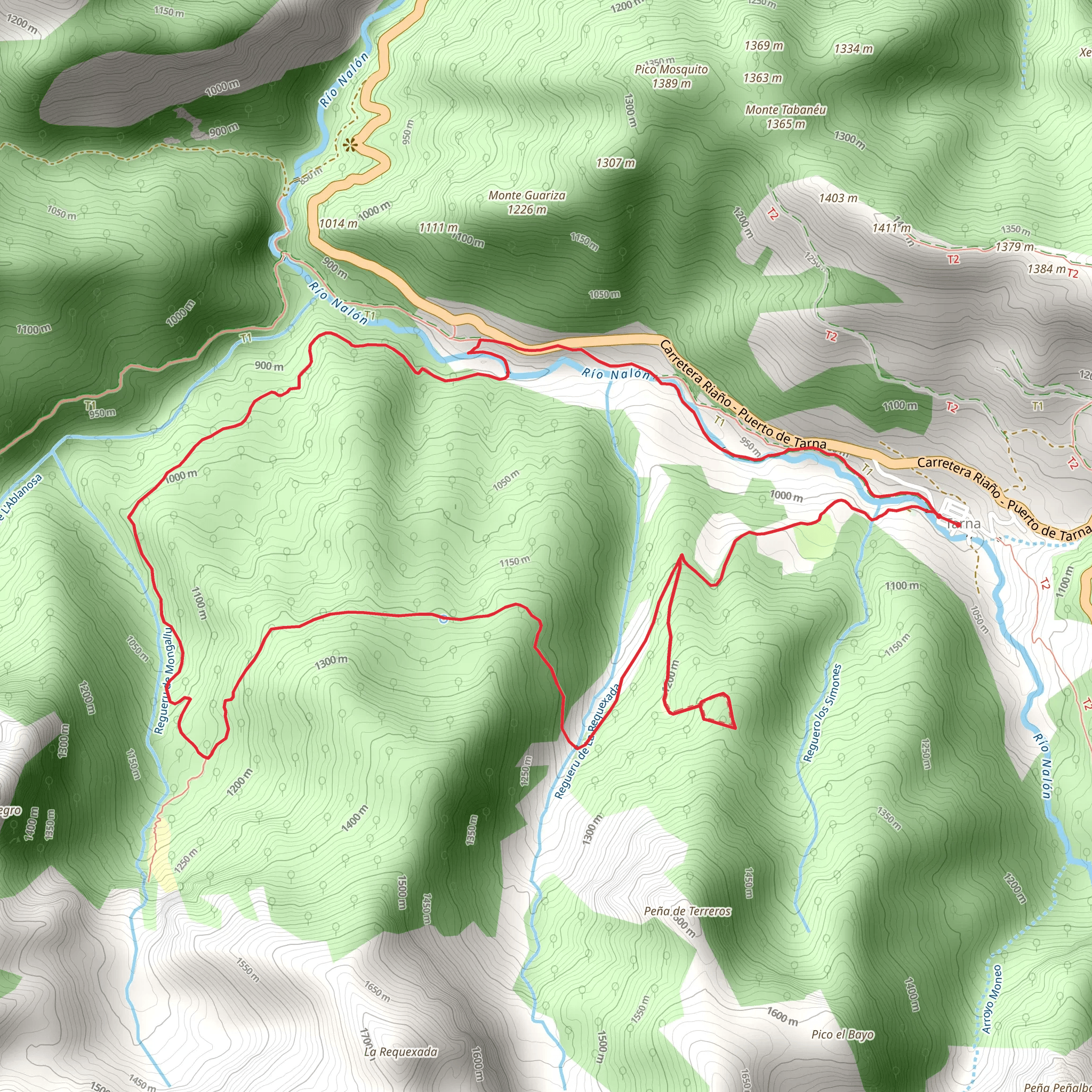 Tabayón Waterfall mobile static map