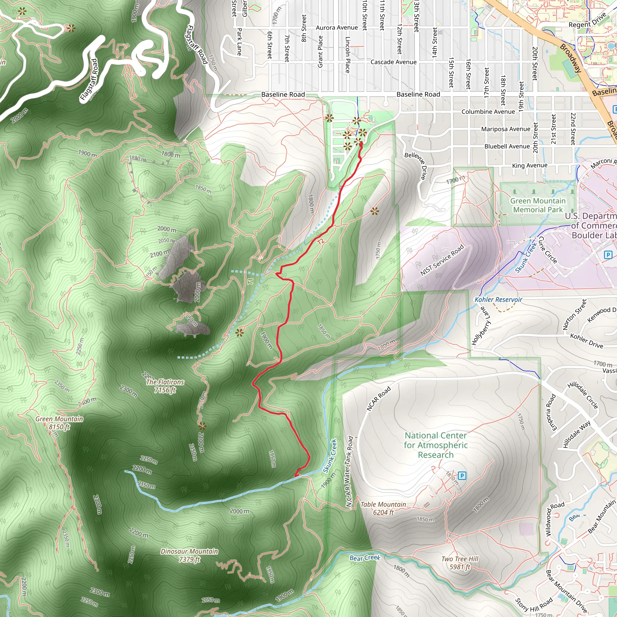 Mesa Trail mobile static map
