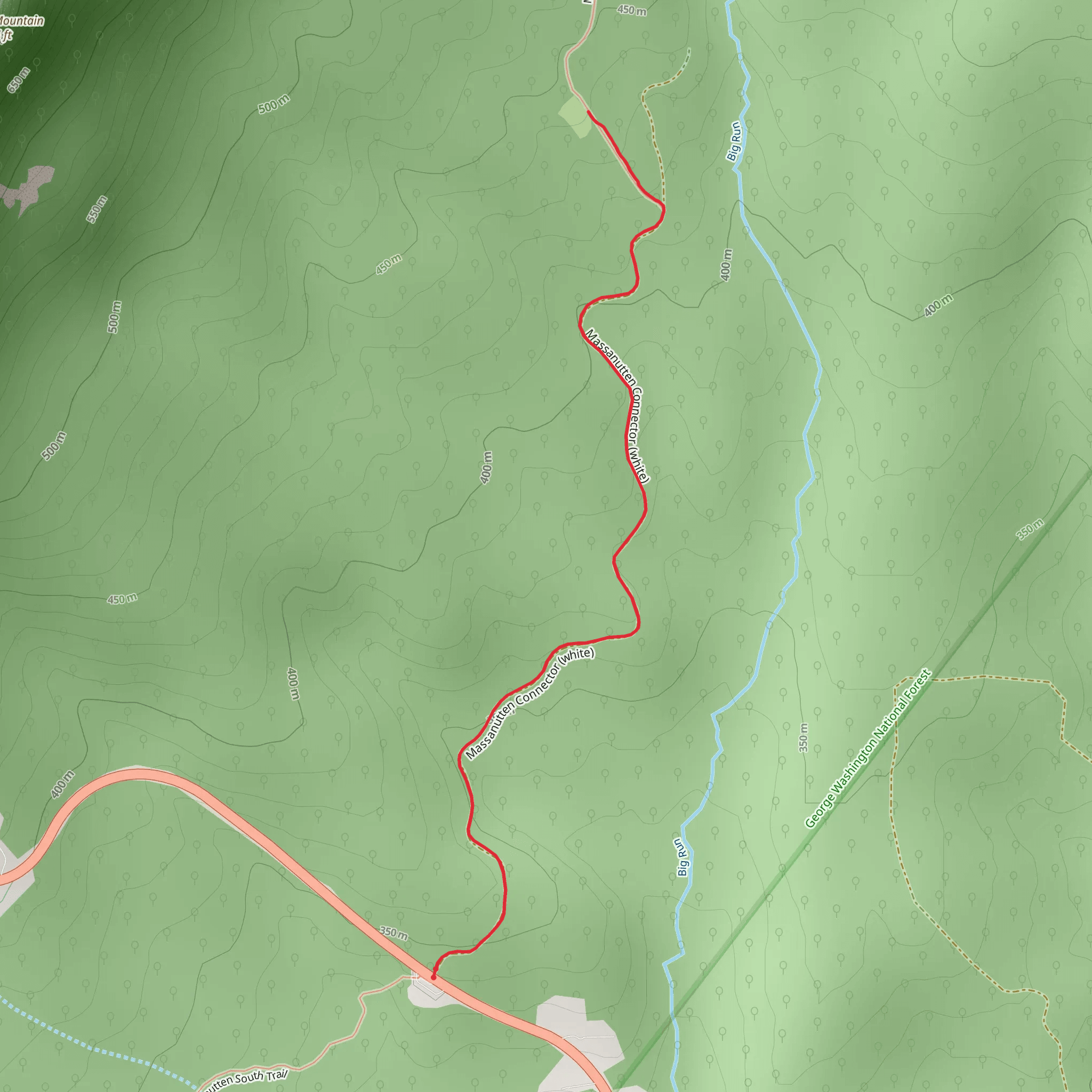 Massanutten Connector Trail mobile static map