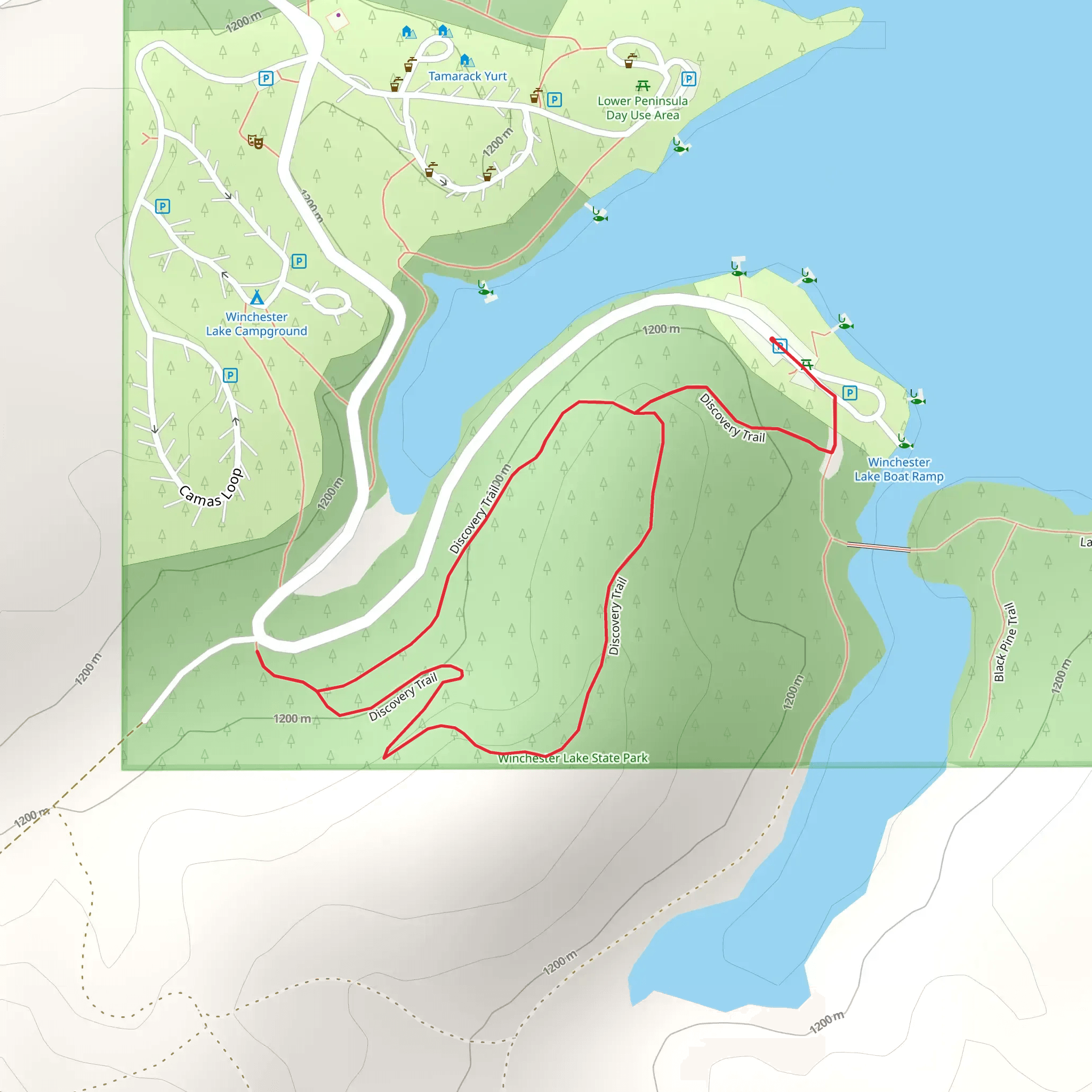 Discovery Loop Trail mobile static map