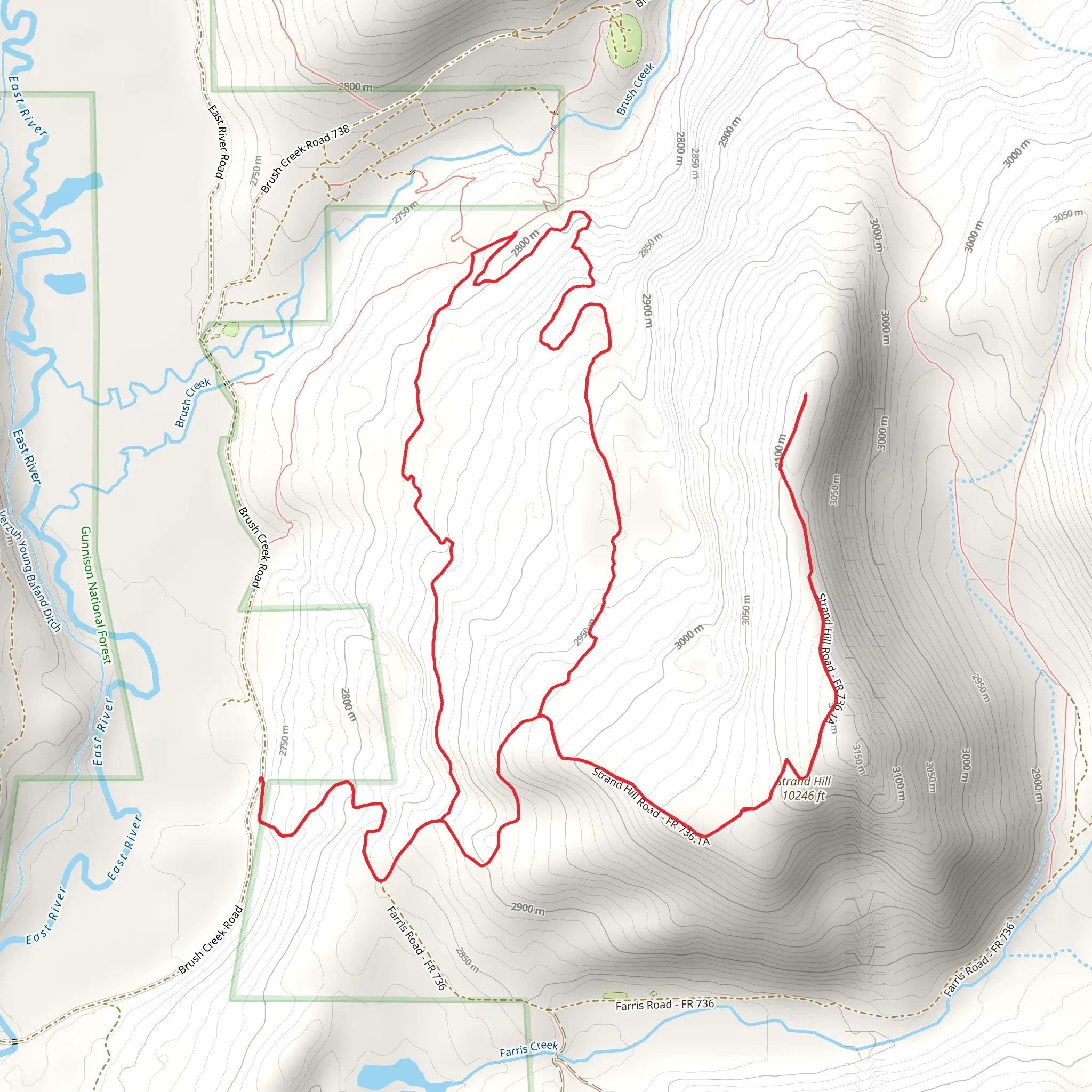 Strand Hill Loop Trail mobile static map