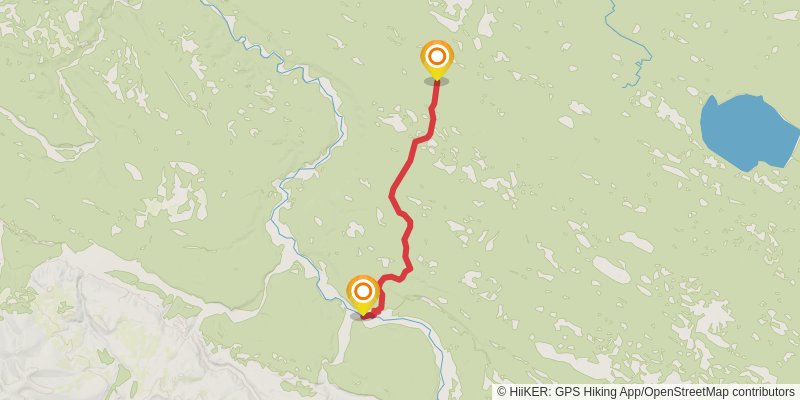 Canol Heritage Trail stage 18 Map