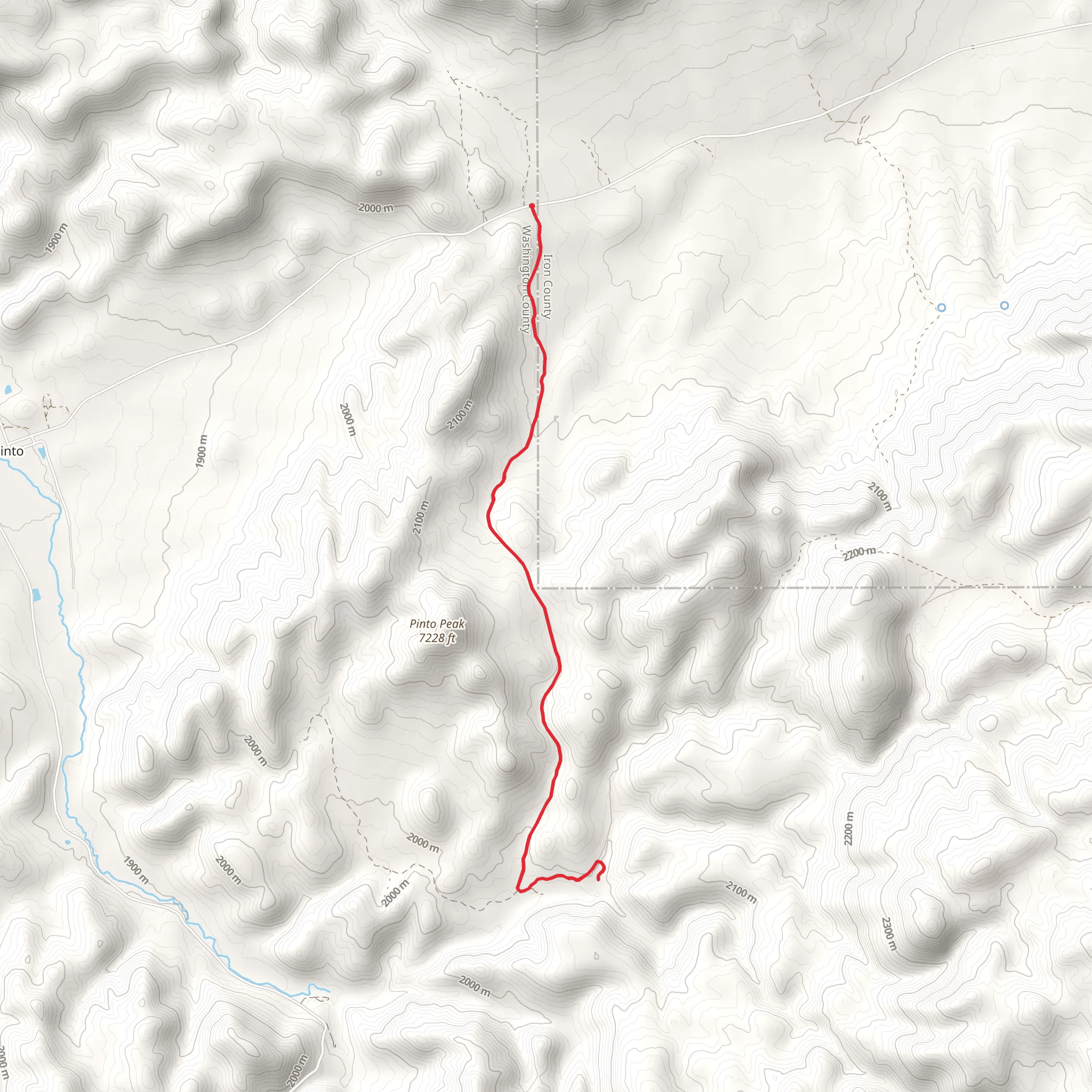 Pinto Creek and Pinto Spring mobile static map