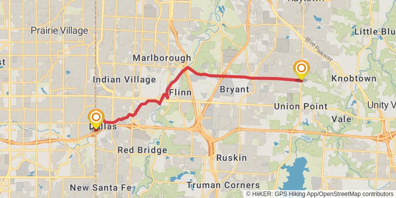 American Discovery Trail - Missouri stage 24 Map