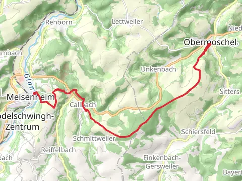 Obermoschel to Meisenheim via Pfaelzer Hoehenweg