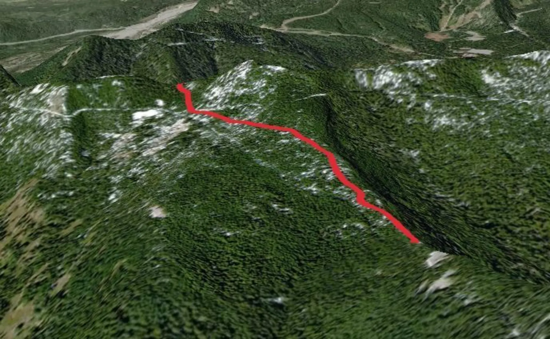 An image depicting the trail Camp Windy Trail and its surrounding area.