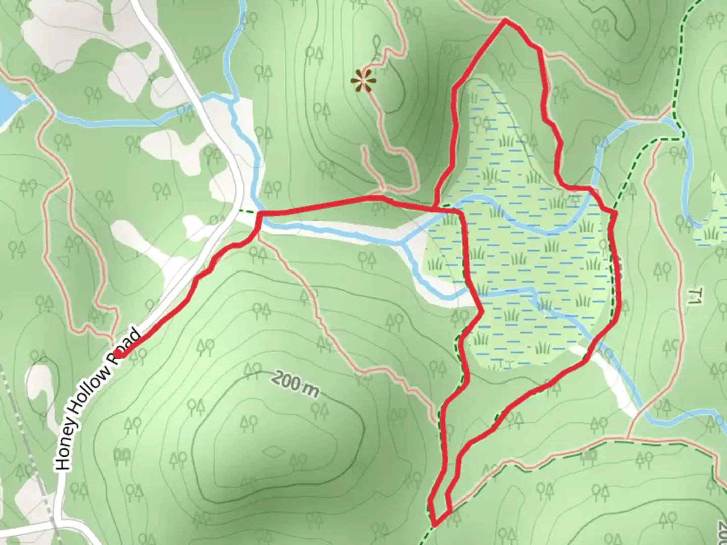 An image depicting the trail Leatherman Trail Connector Loop via BRLA connector Trail and its surrounding area.