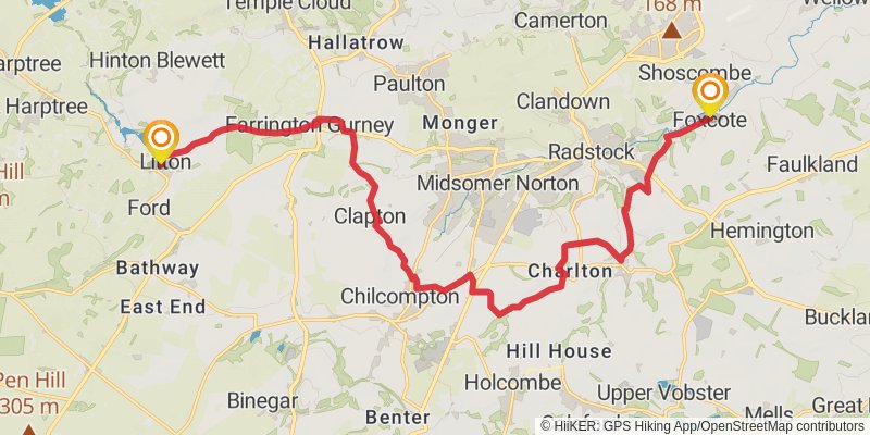 Mendip Ring stage 4 Map