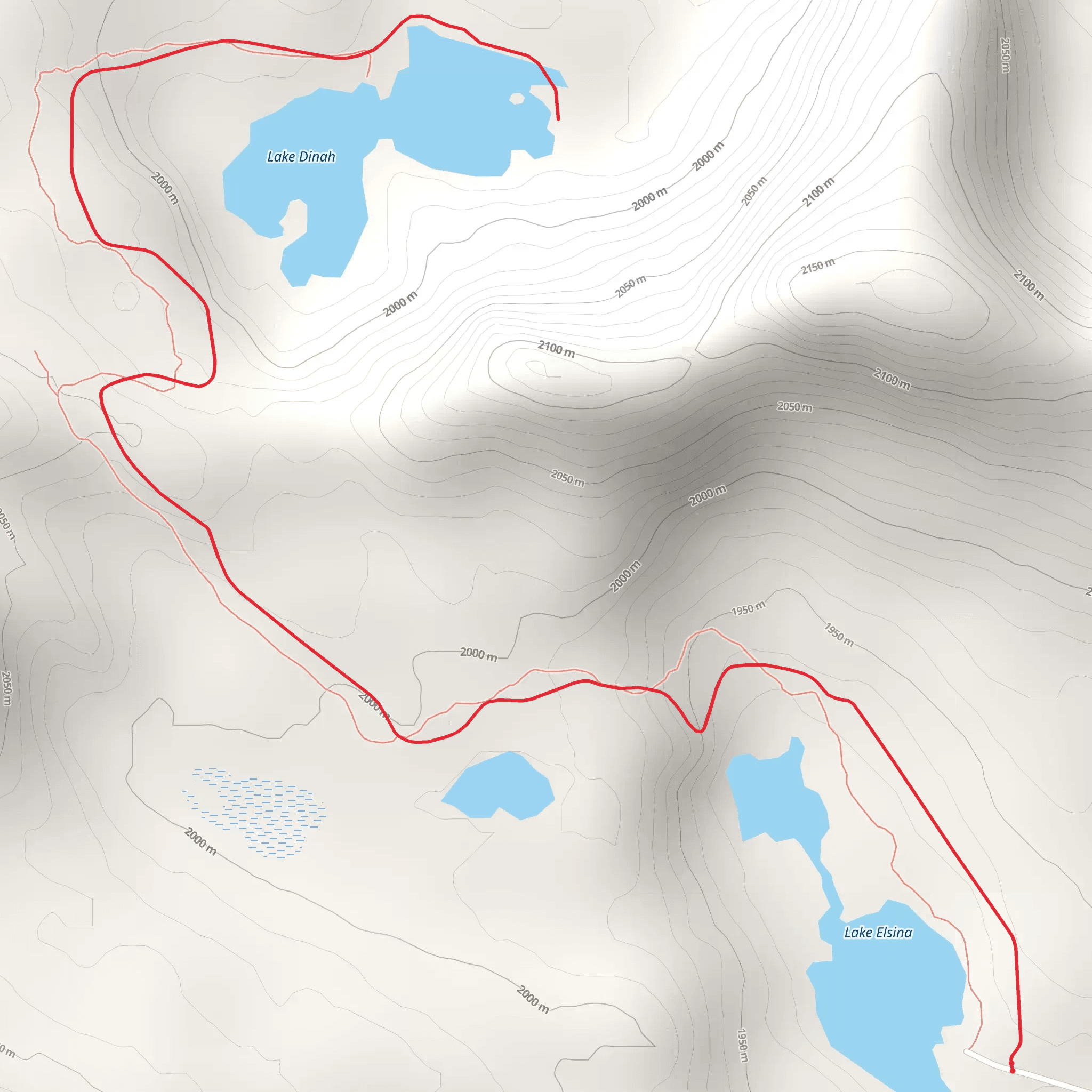 Dinah Lake Trail mobile static map