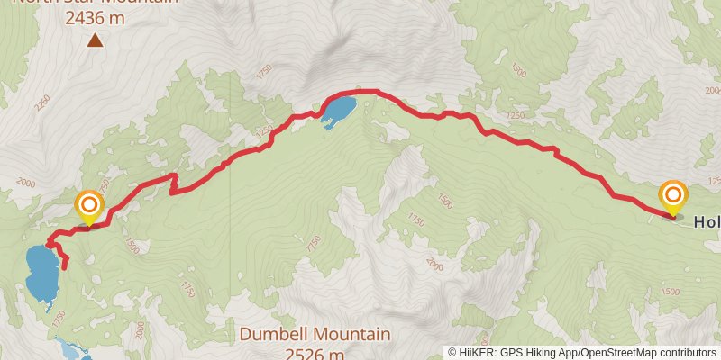 Hart and Lyman Lake Trail stage 2 Map