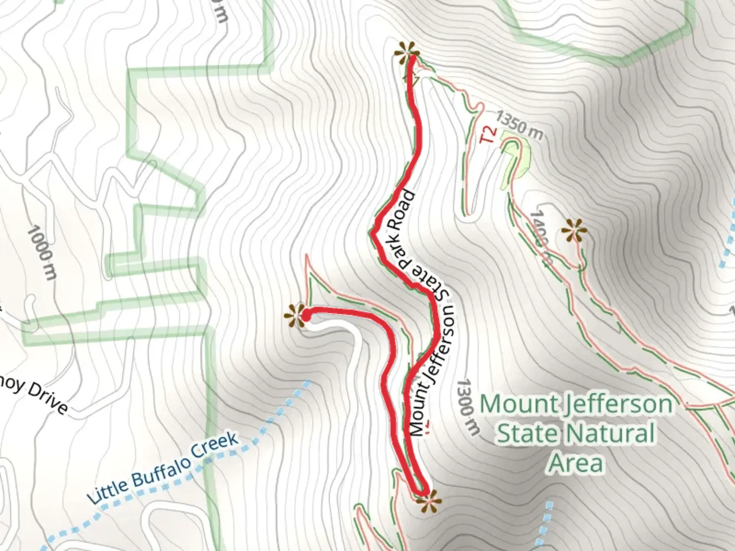 An image depicting the trail Mountain Ridge Trail and its surrounding area.