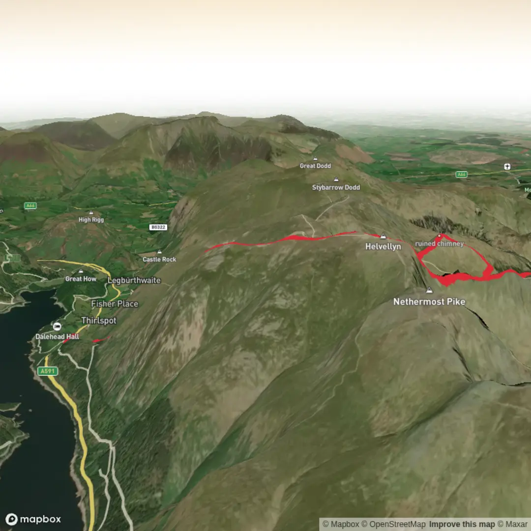 An image depicting the trail Catsty Cam and its surrounding area.