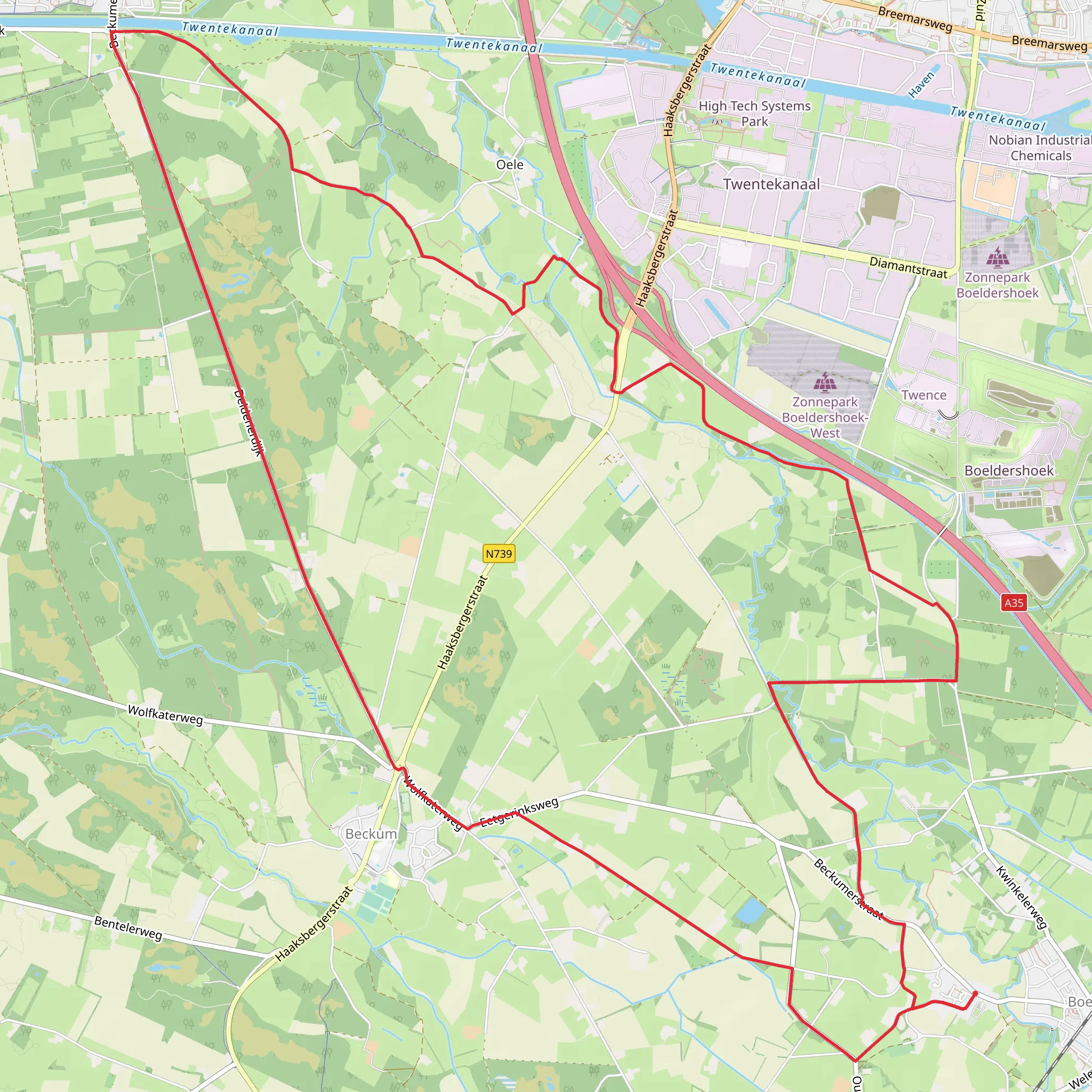 Oelersteeg and Geurds Weg Loop mobile static map