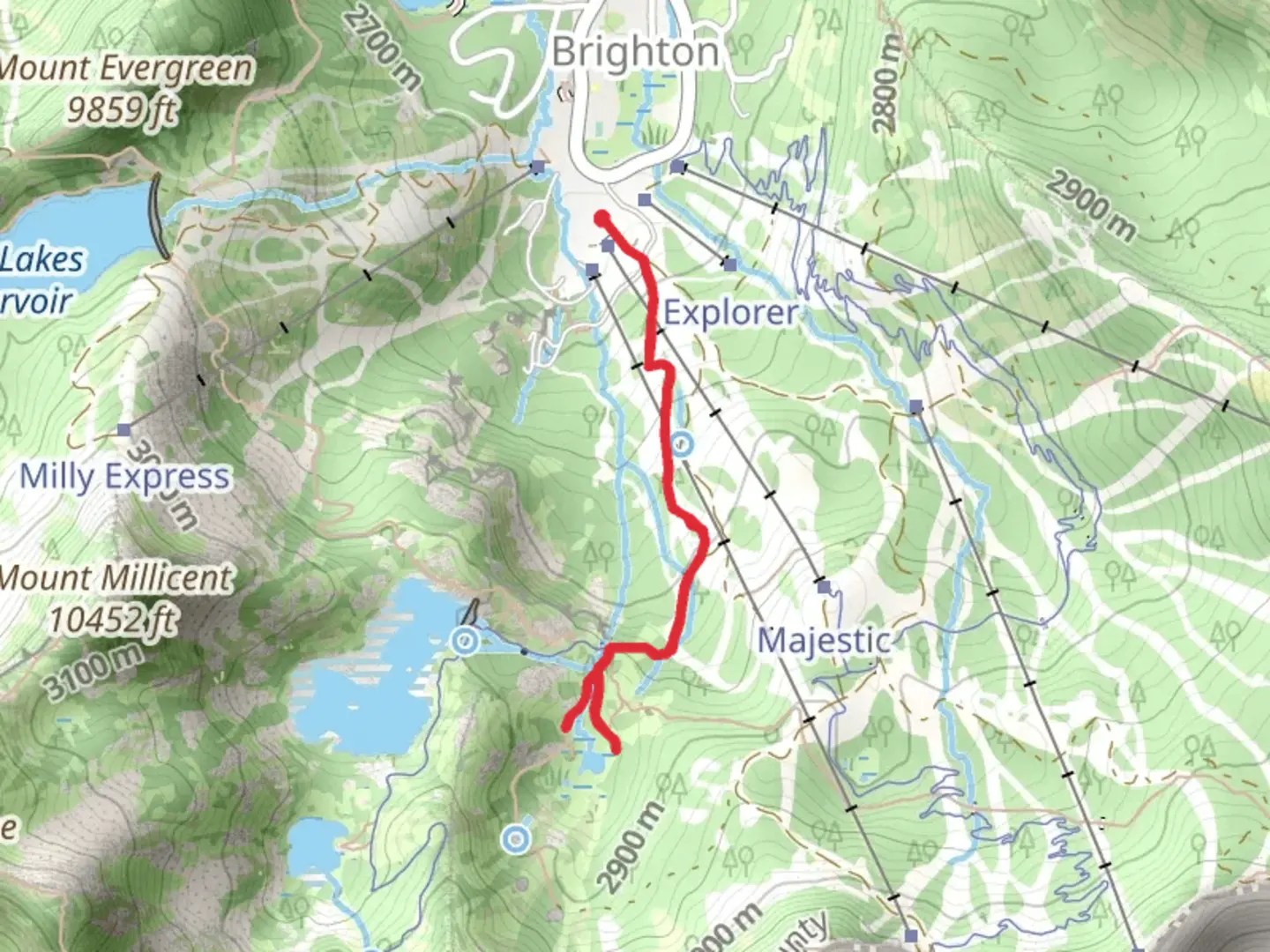 An image depicting the trail Brighton Lakes Trail and its surrounding area.