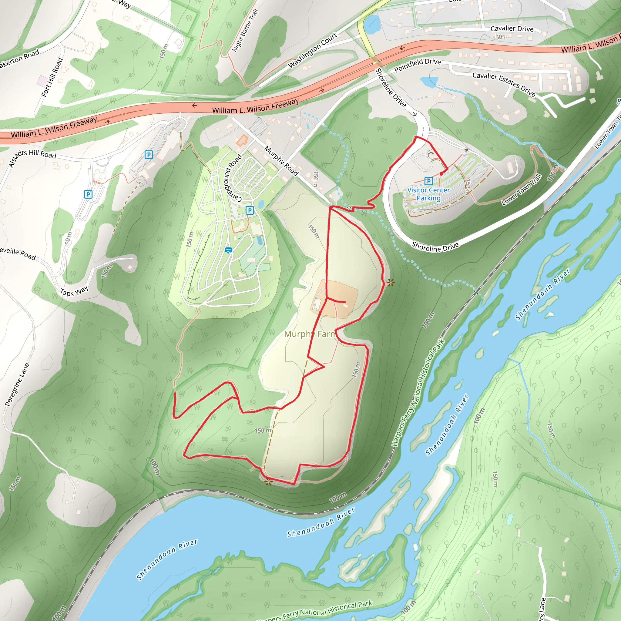 Murphy Chambers Farm Trail mobile static map