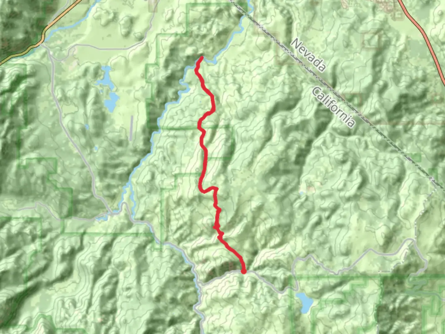 An image depicting the trail East Fork Carson River via Loose Canyon Road and its surrounding area.