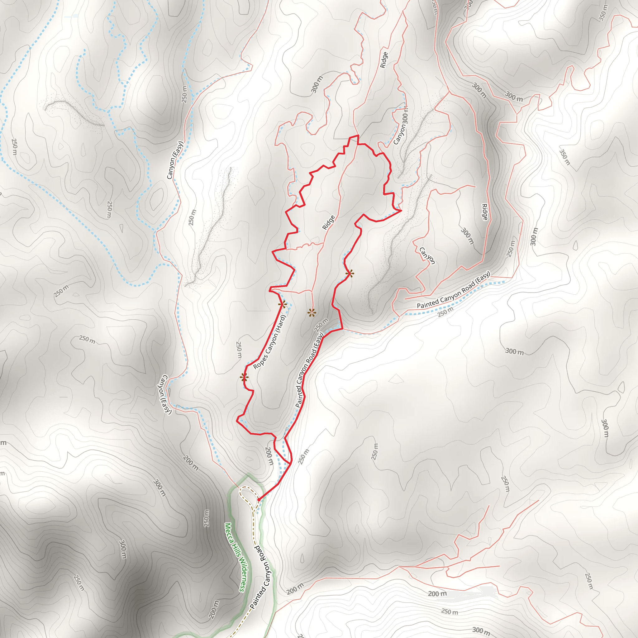 Ropes Canyon and Painted Canyon Road Loop mobile static map