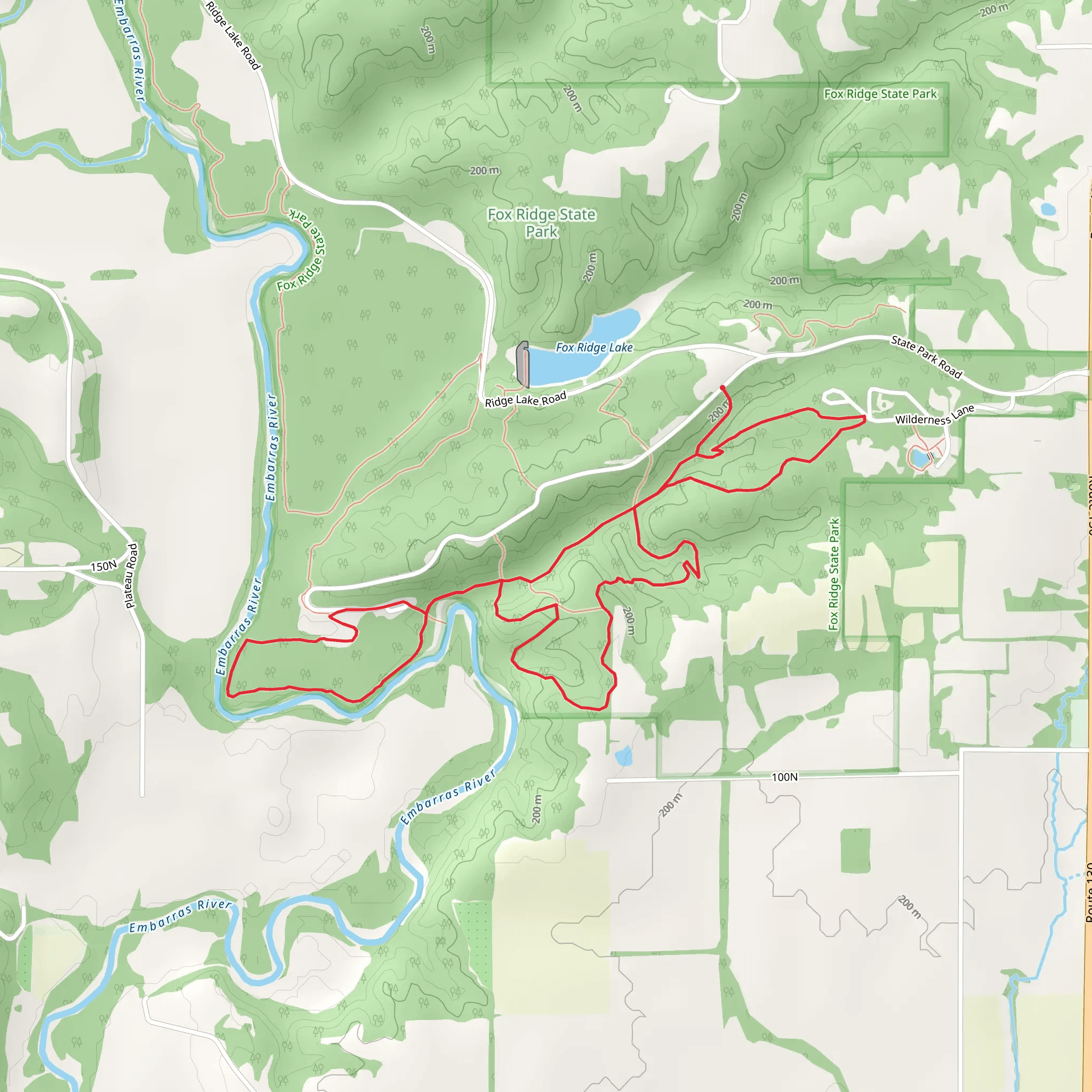 Trail of Trees, Natures Corner and Riverview Loop Trail mobile static map
