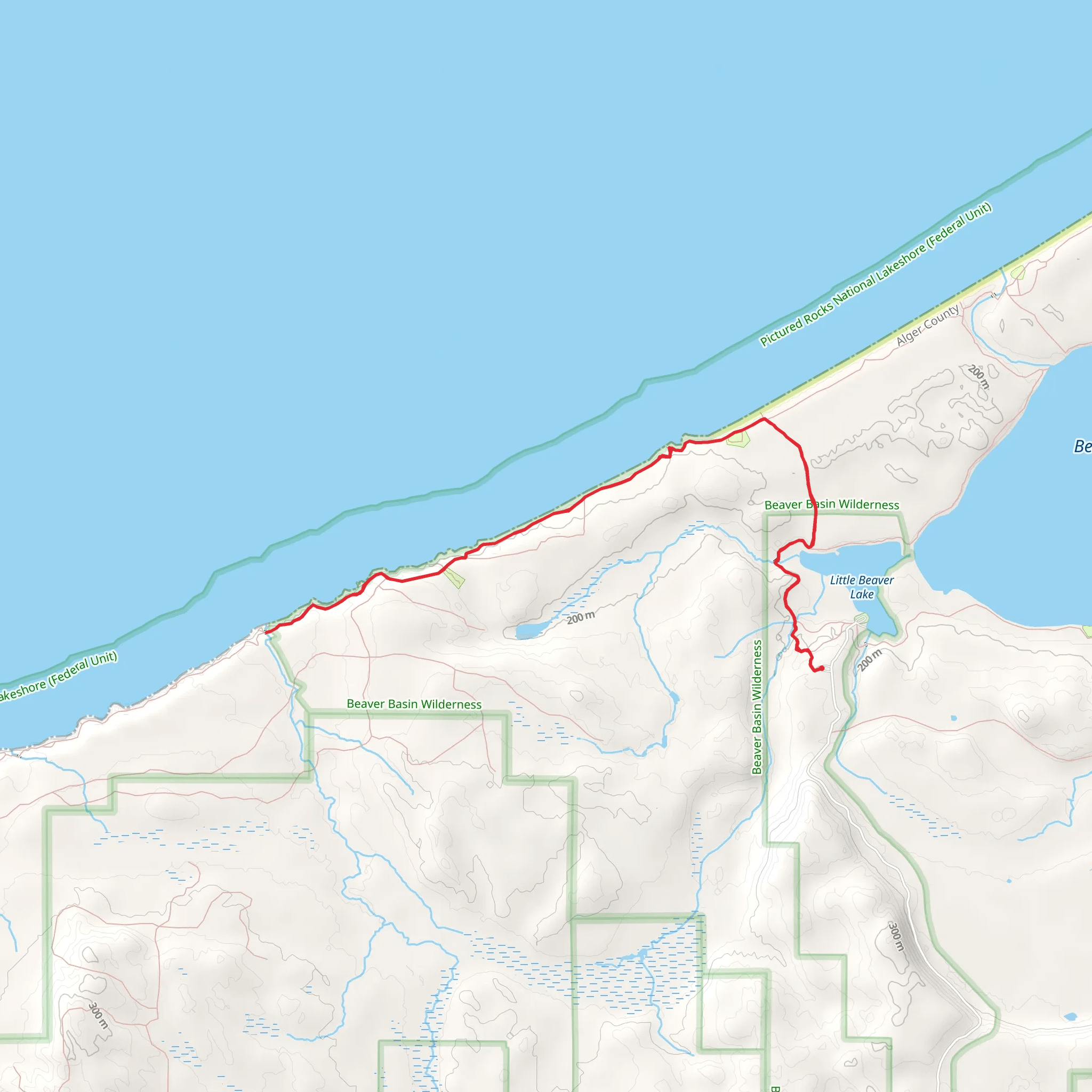 Lake Superior Trail and NCT mobile static map