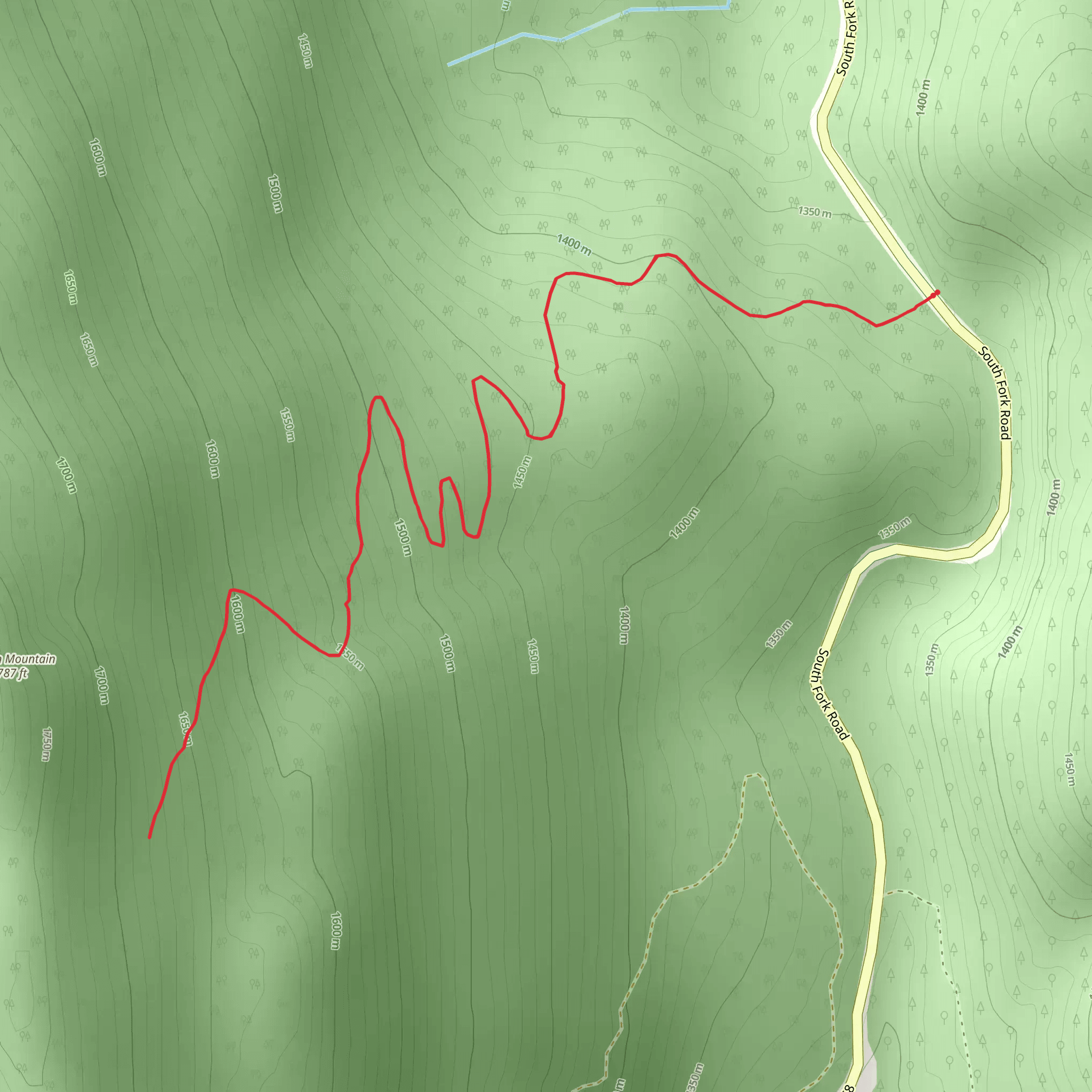 Flatiron Summit Trail mobile static map