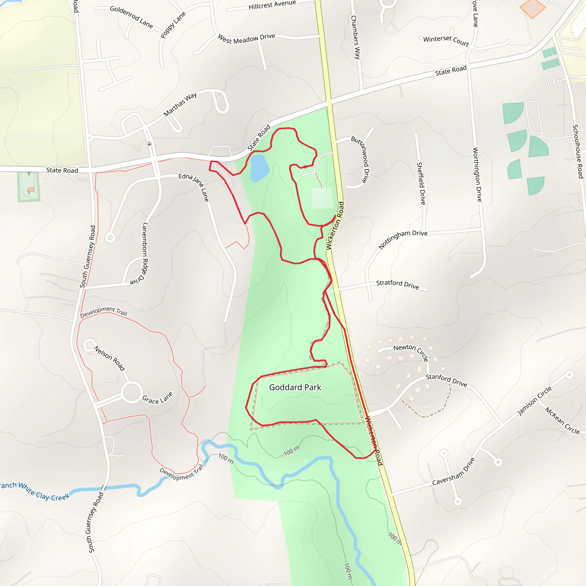 Goddard Park Loop mobile static map