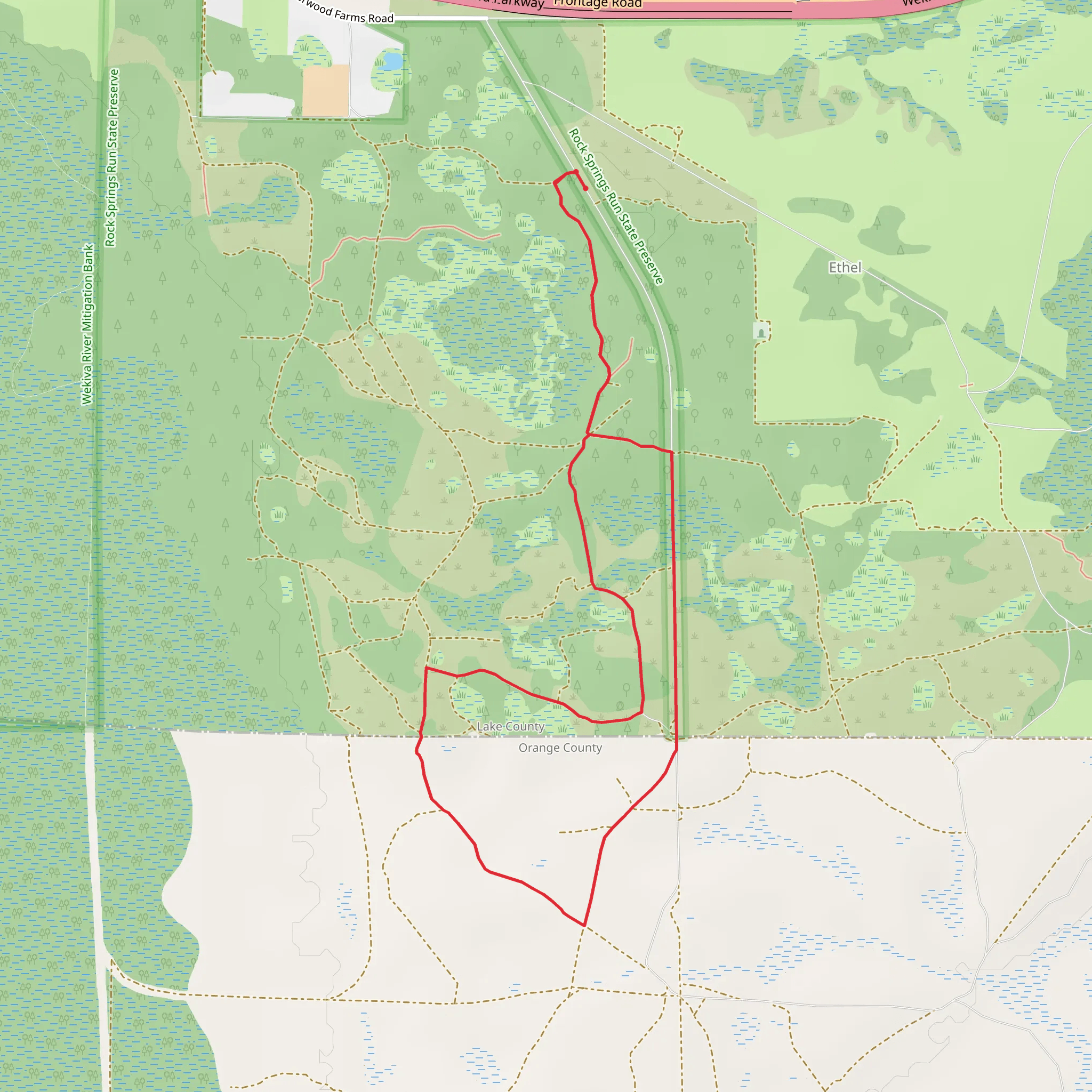 Spear Road Loop mobile static map