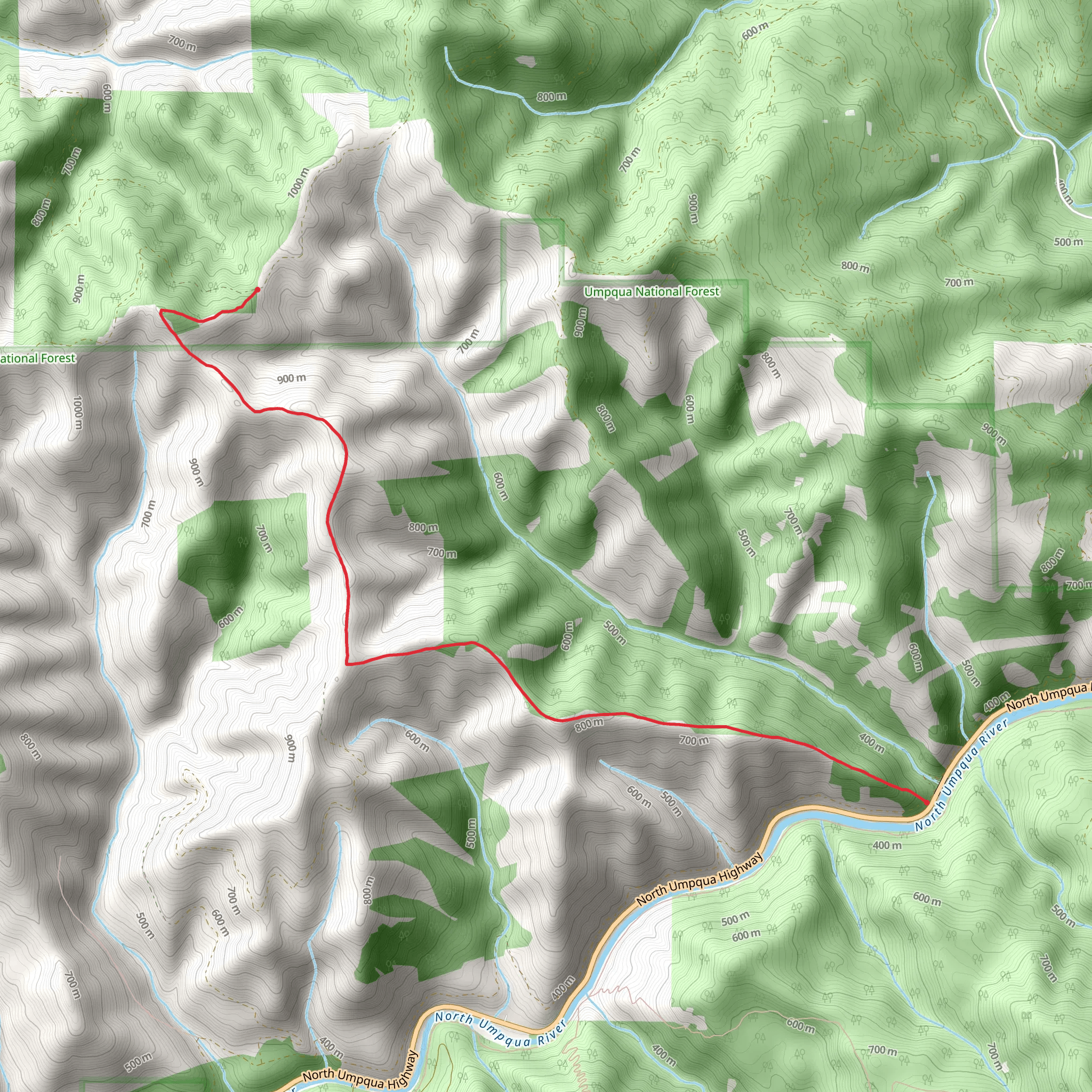 Williams Creek Trail mobile static map