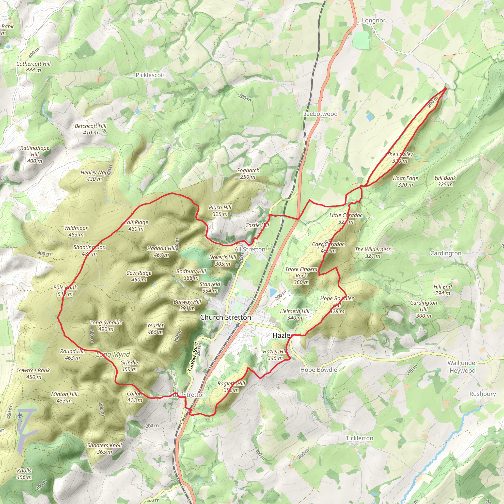 20 Miles Loop from All Stretton mobile static map
