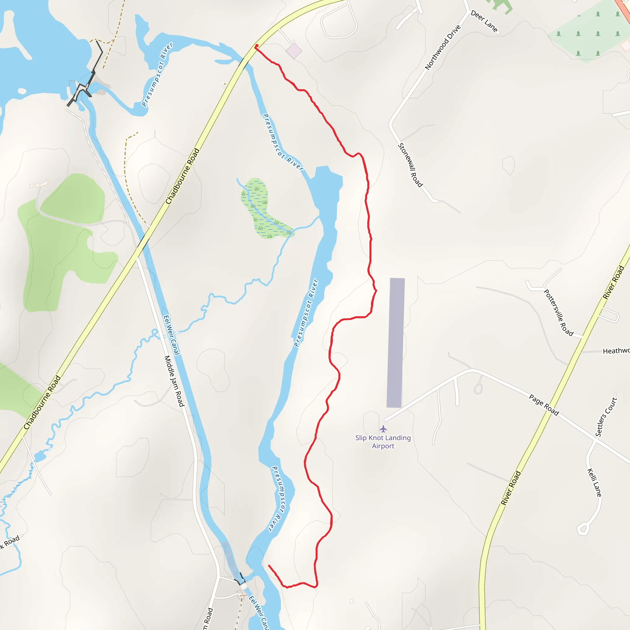 Presumpscot River from Chadbourne Road mobile static map