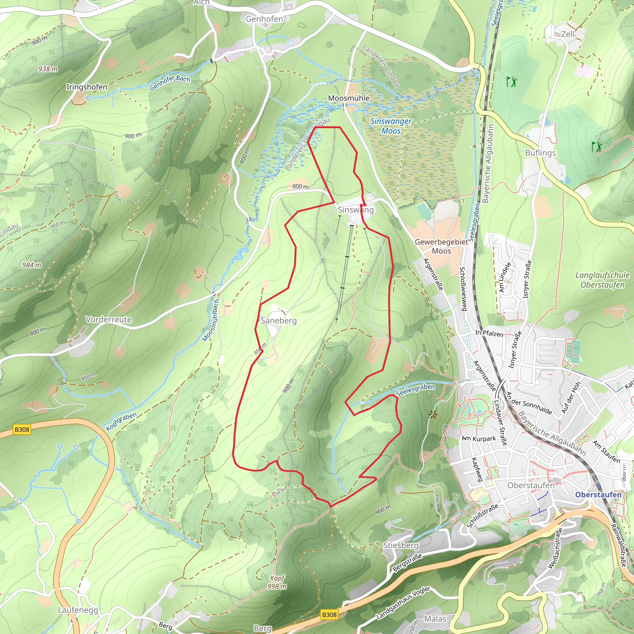 Altensberg Loop mobile static map