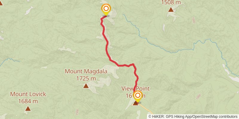 Crosscut Saw and Mt Speculation Trail stage 2 Map