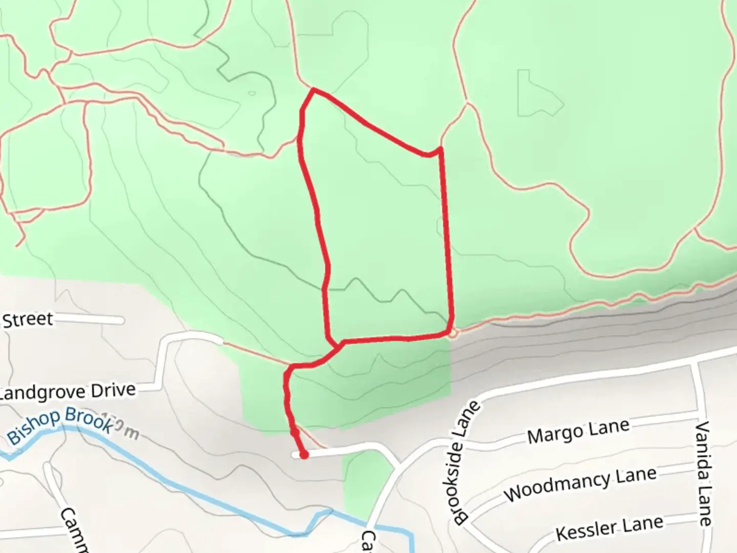 An image depicting the trail Aladdin Drive North Loop Trail and its surrounding area.