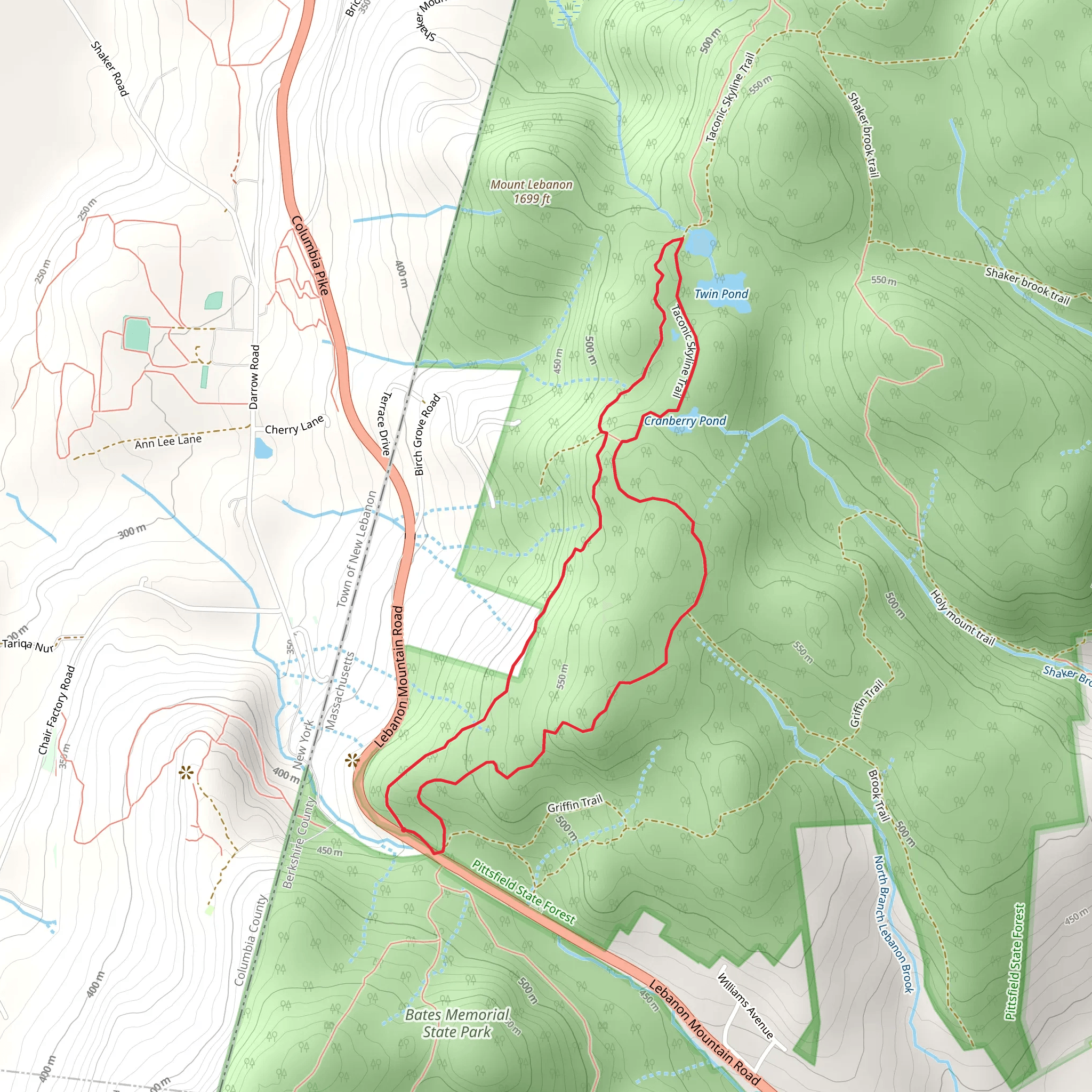 Taconic Crest Trail and Taconic Skyline Trail Loop mobile static map