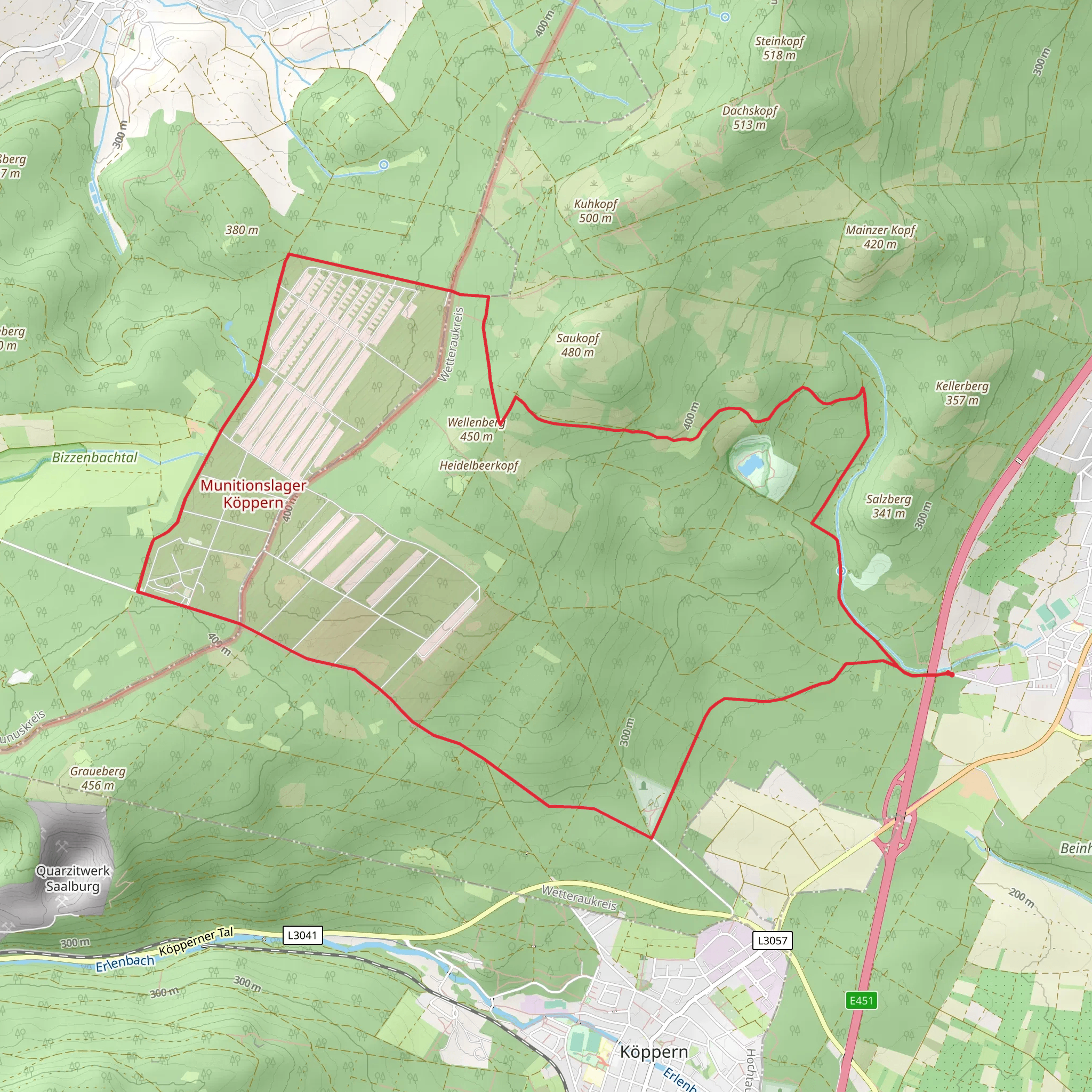 Taunusklub Route mobile static map