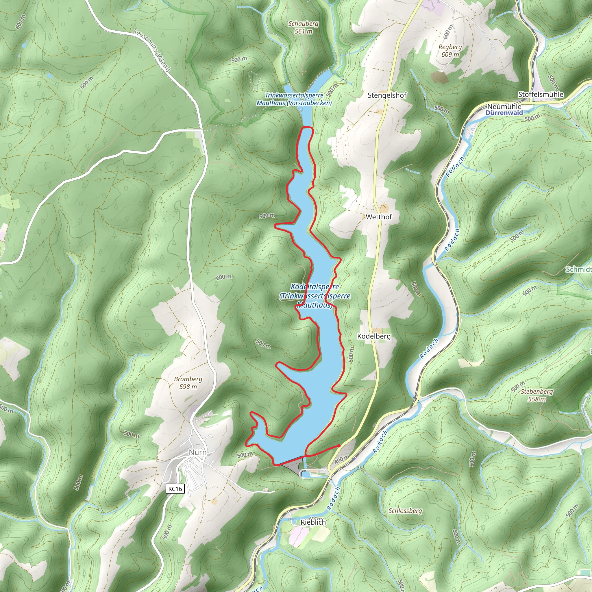 Ködeltalsperre Loop mobile static map