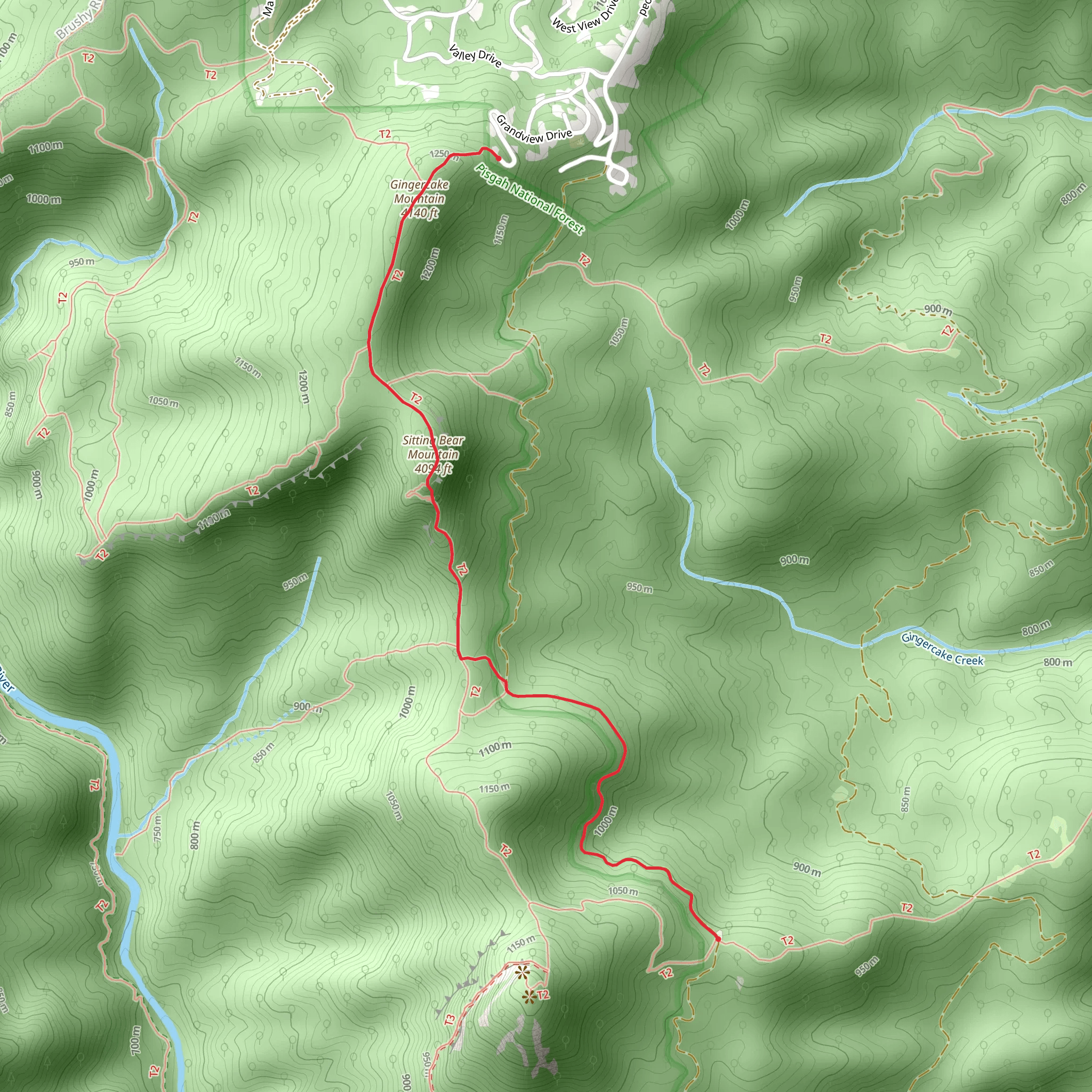 Jonas Ridge Trail mobile static map