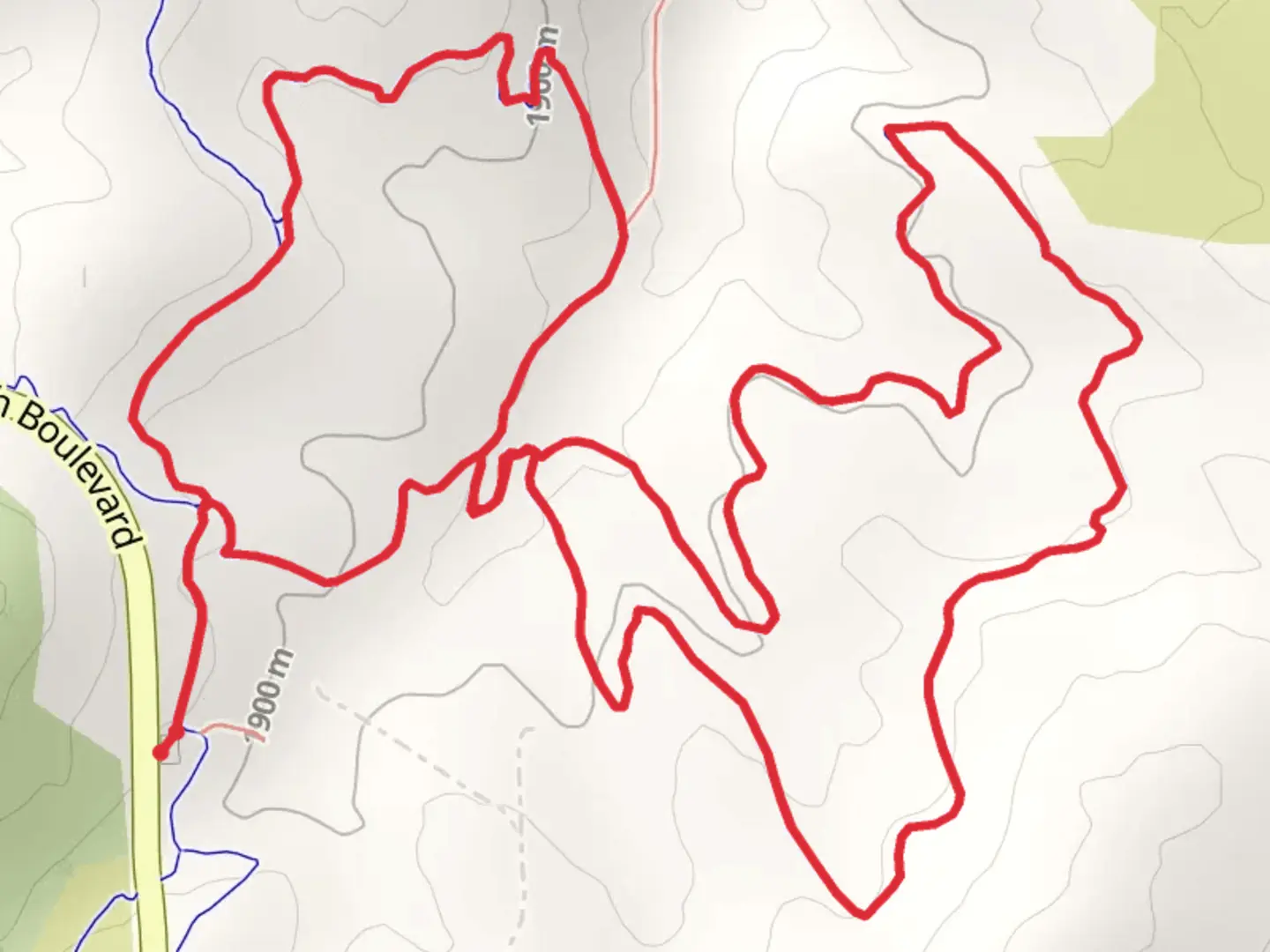 An image depicting the trail Ponderosa and Waterin' Hole Loop Trail and its surrounding area.