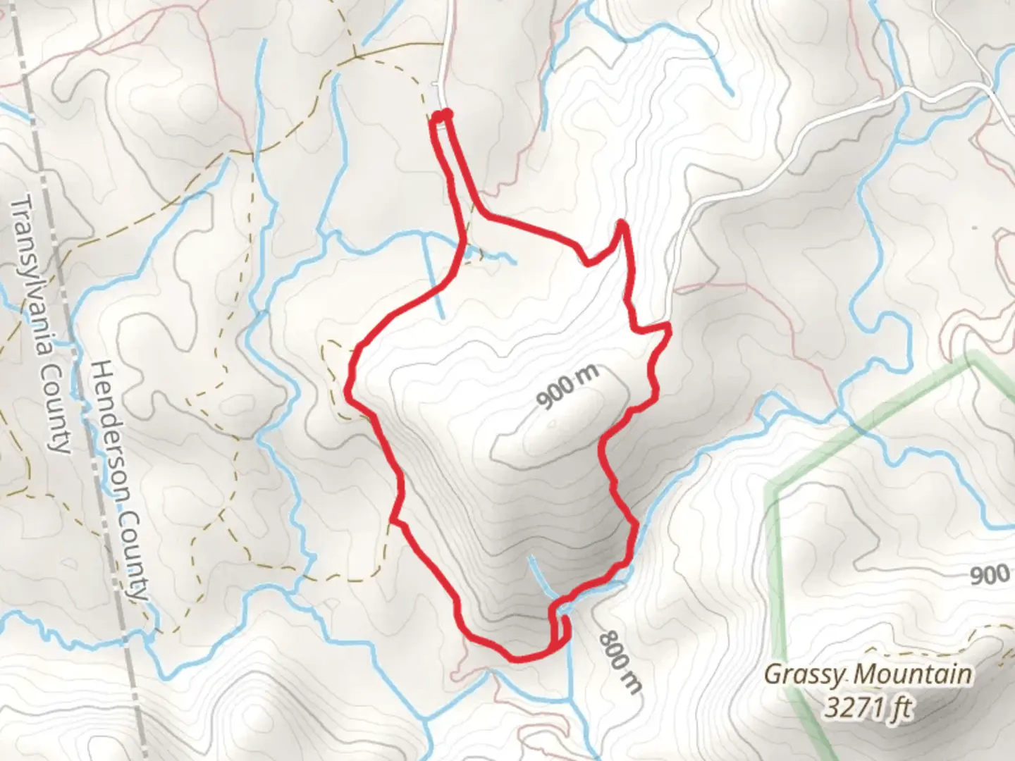 An image depicting the trail Wintergreen Falls Loop Trail and its surrounding area.