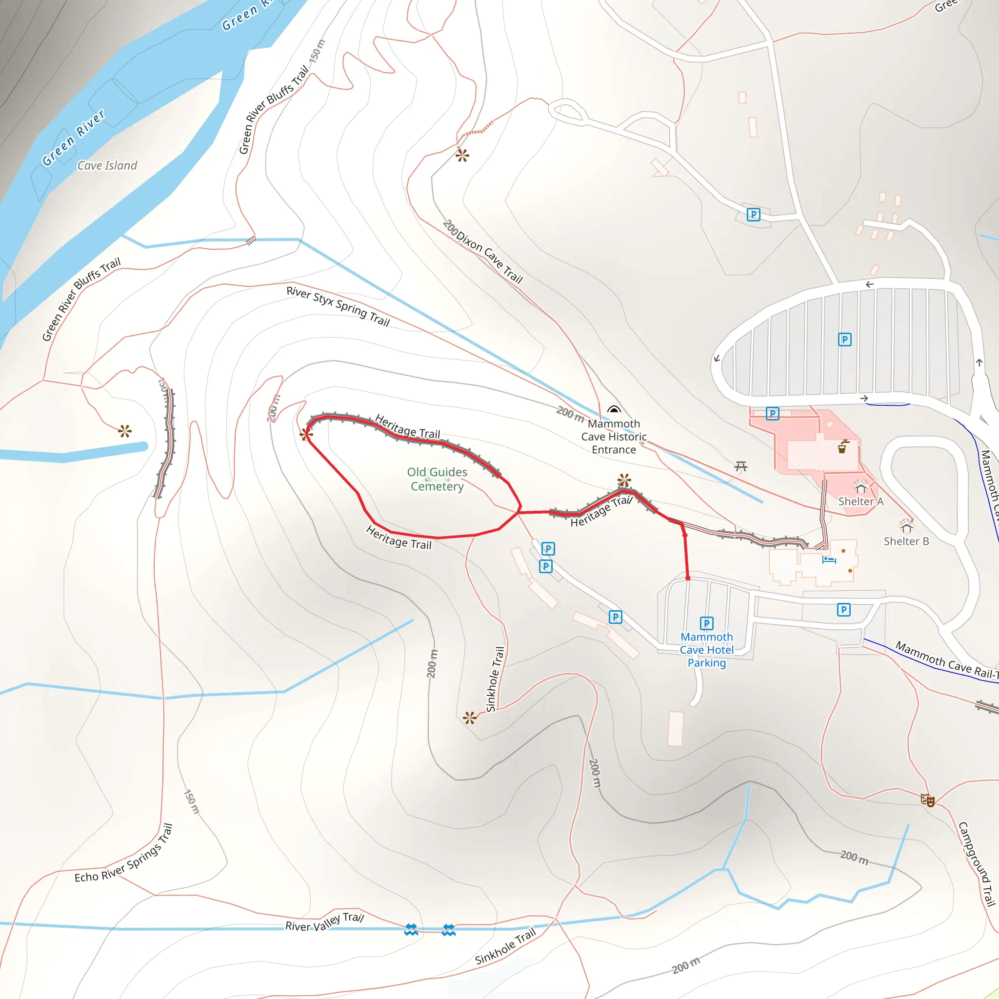 Old Guides Cemetery Loop mobile static map