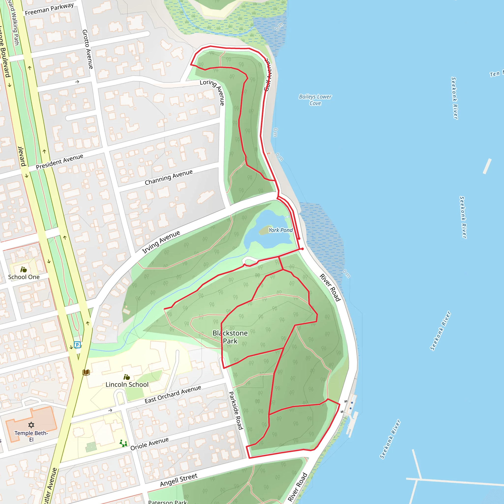 York Pond and Regatta Point Loop mobile static map