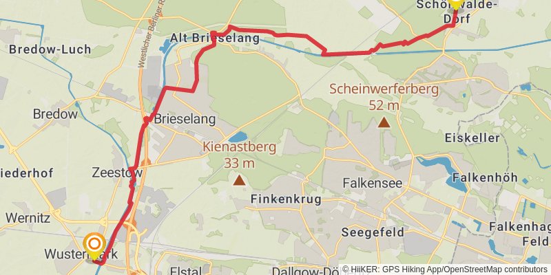 66-Seen-Wanderweg stage 2 Map