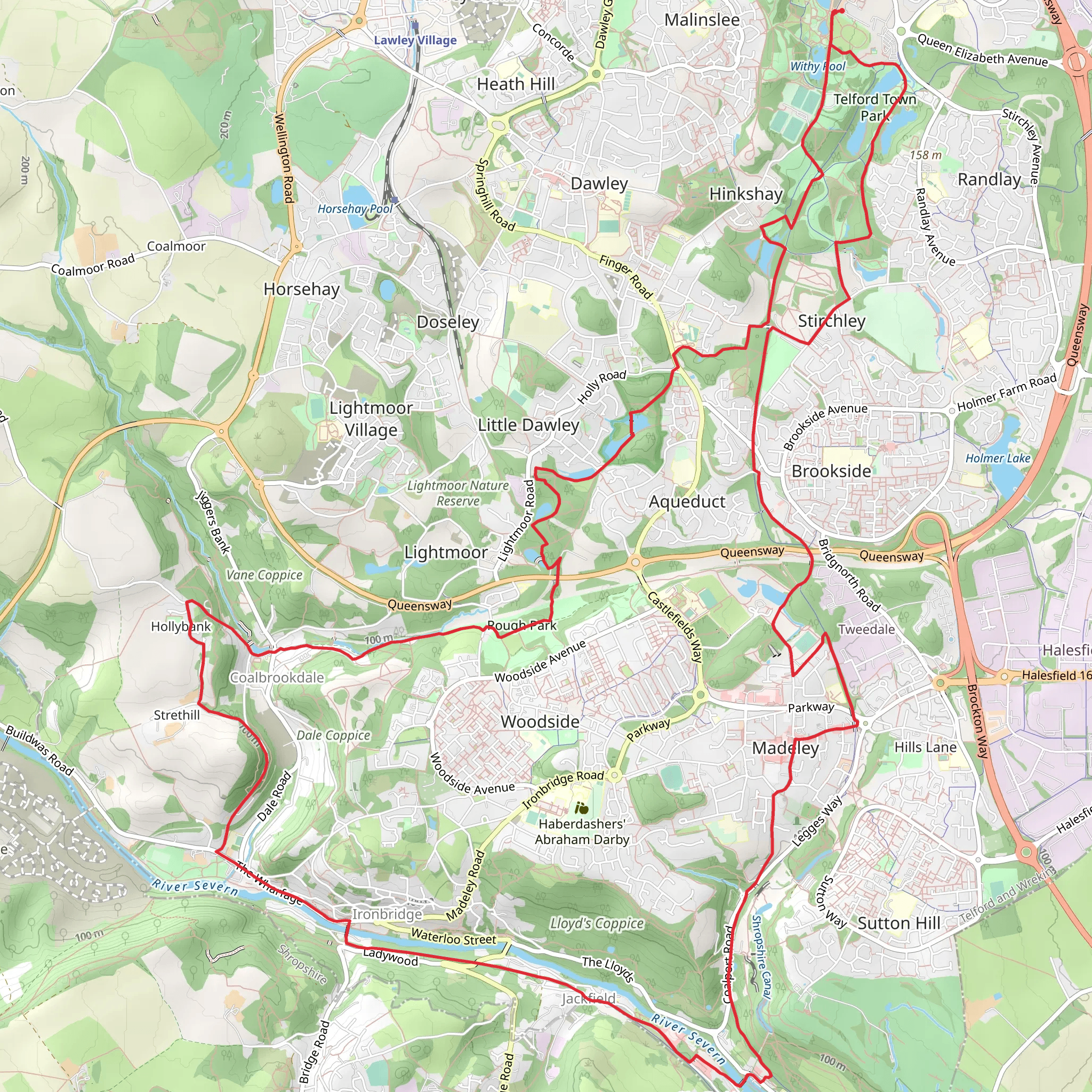 South Telford Heritage Trail mobile static map