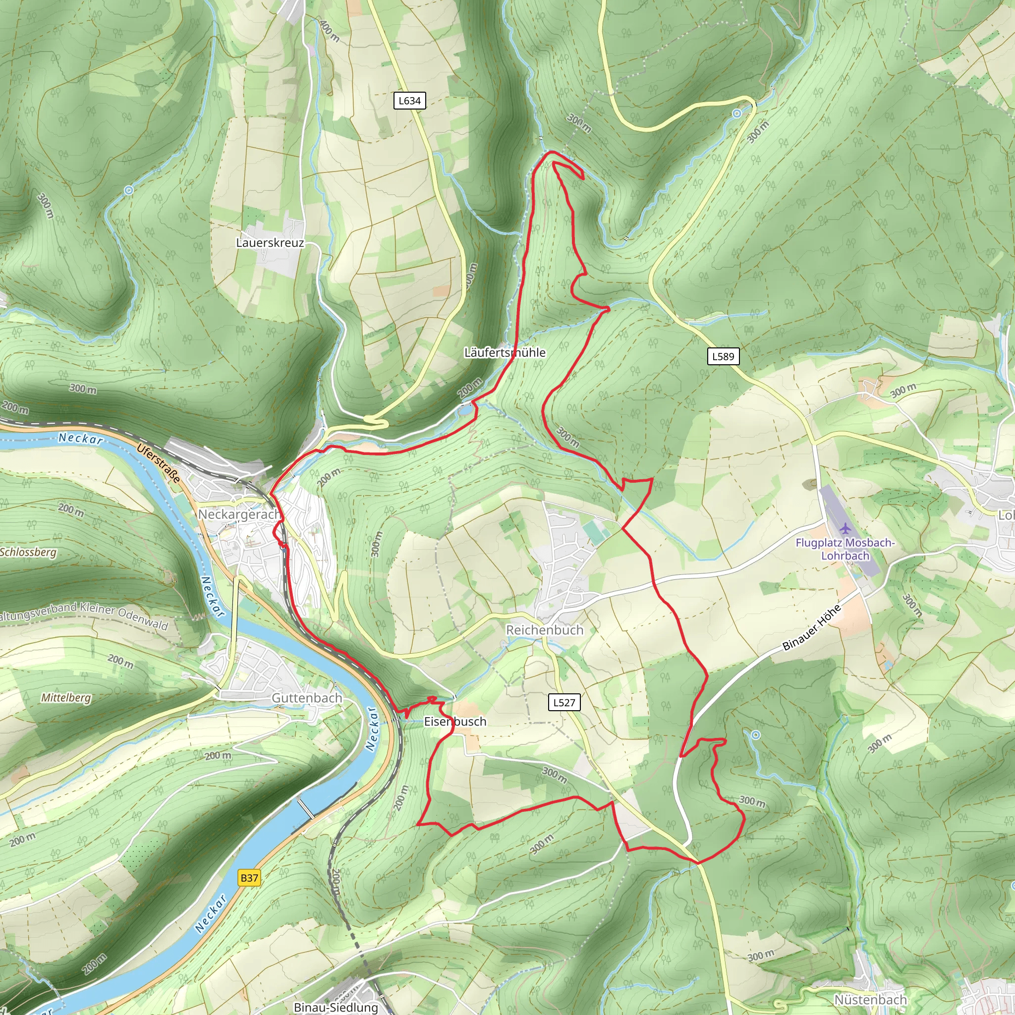 Neckargerach Loop mobile static map