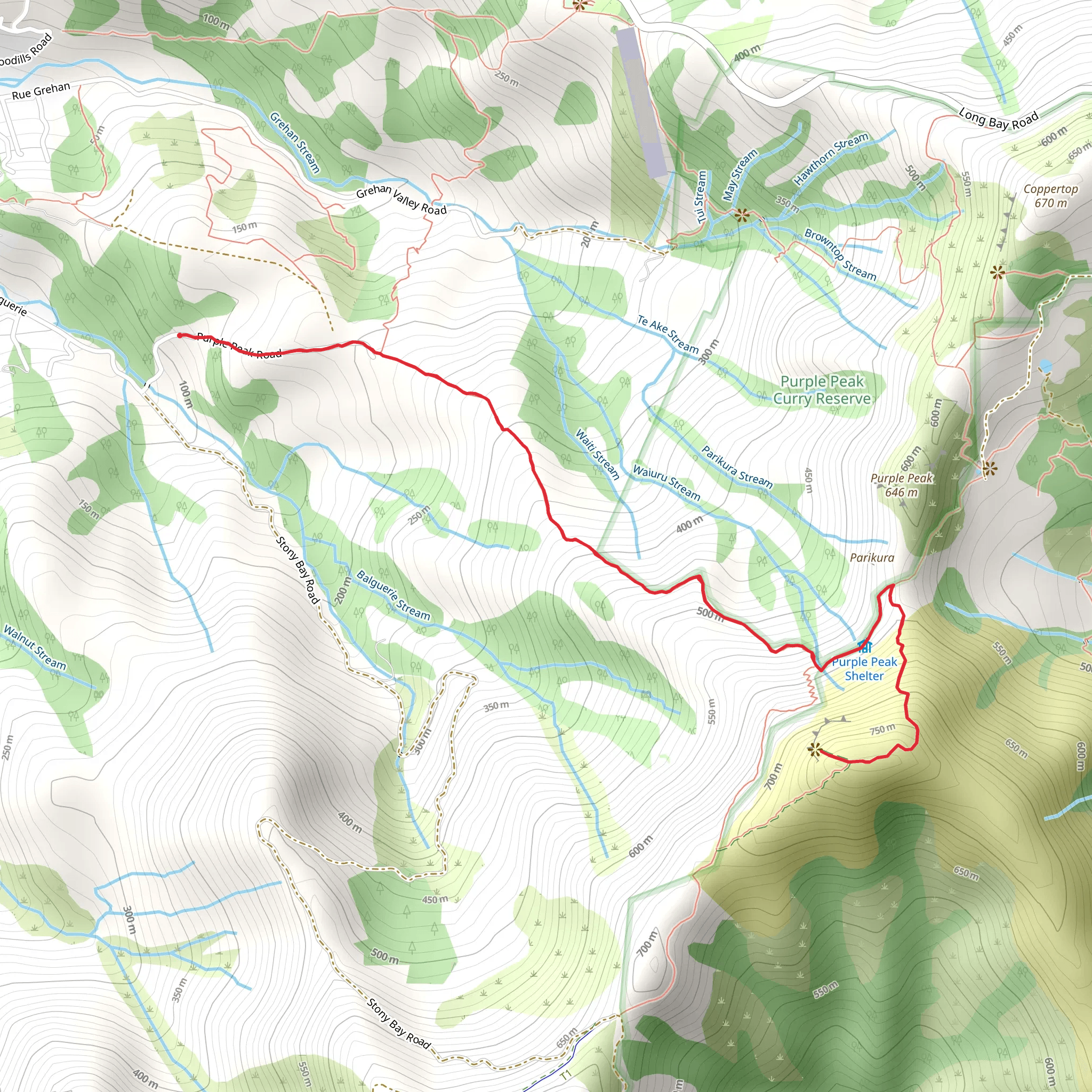 Stoney Bay Peak mobile static map